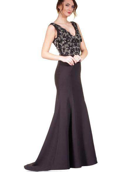 SIYAH Balık Abiye Elbise - 50218179003