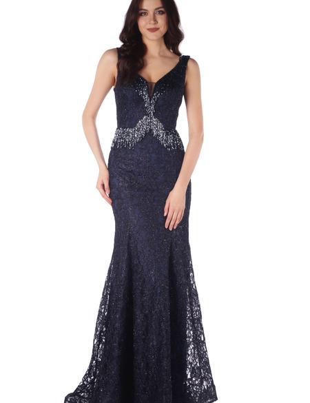 LACIVERT Uzun Abiye Elbise - 50218185002