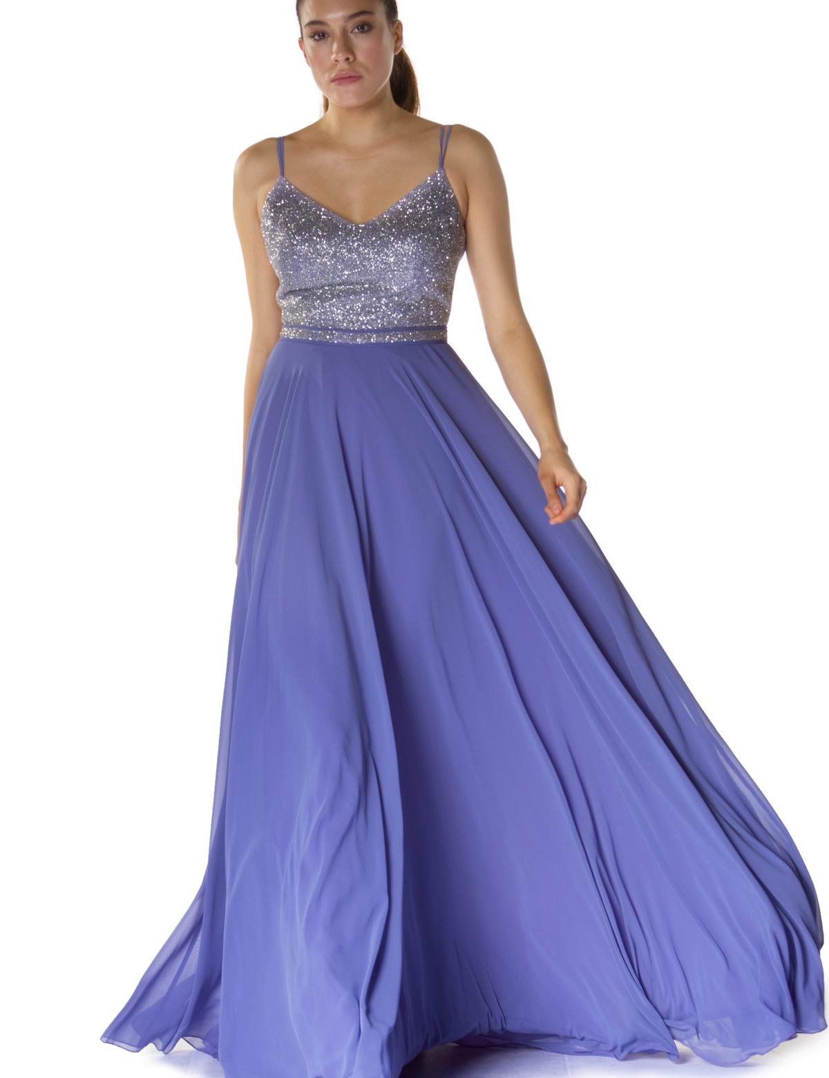 MOR Uzun Abiye Elbise