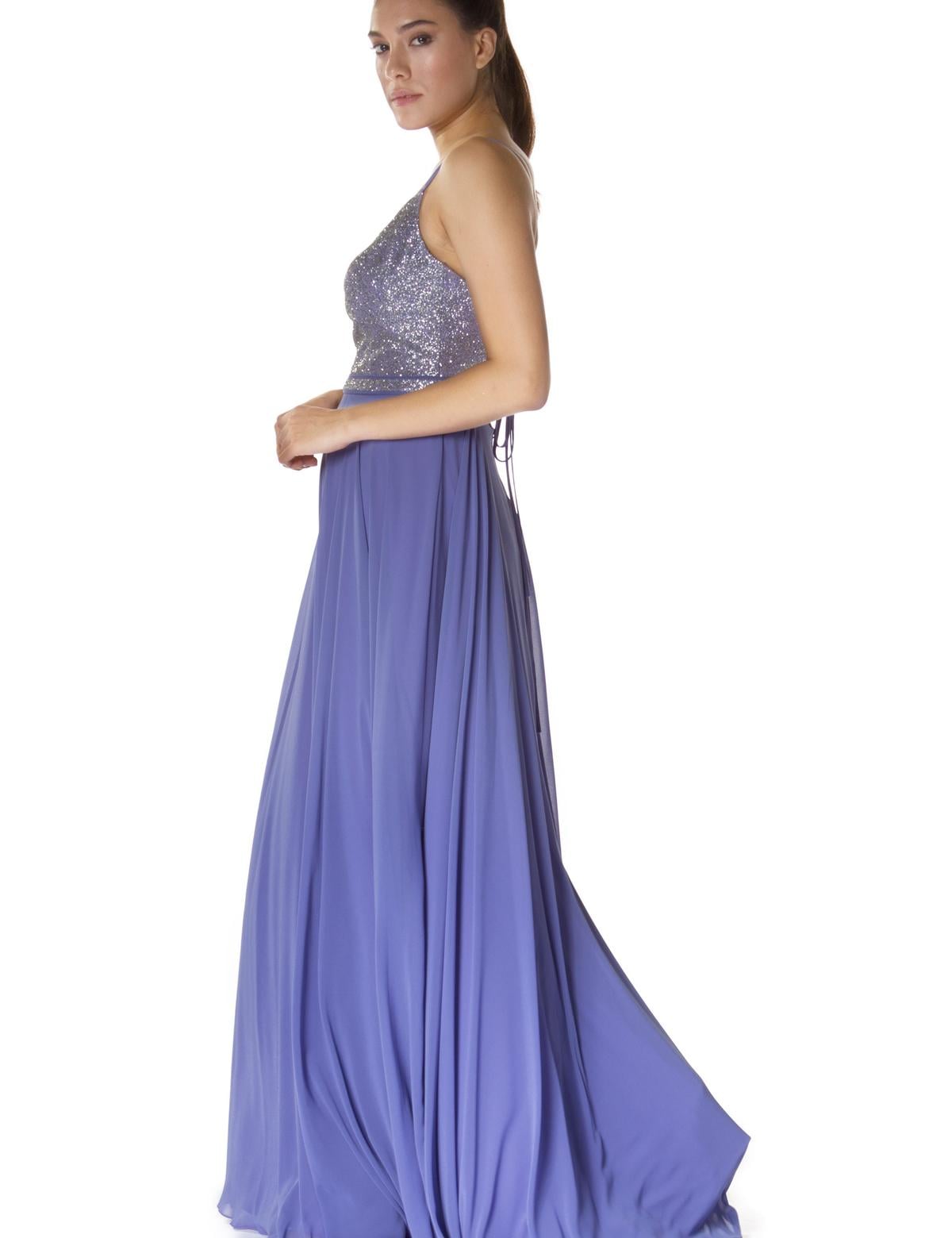 MOR Uzun Abiye Elbise - 50218189001