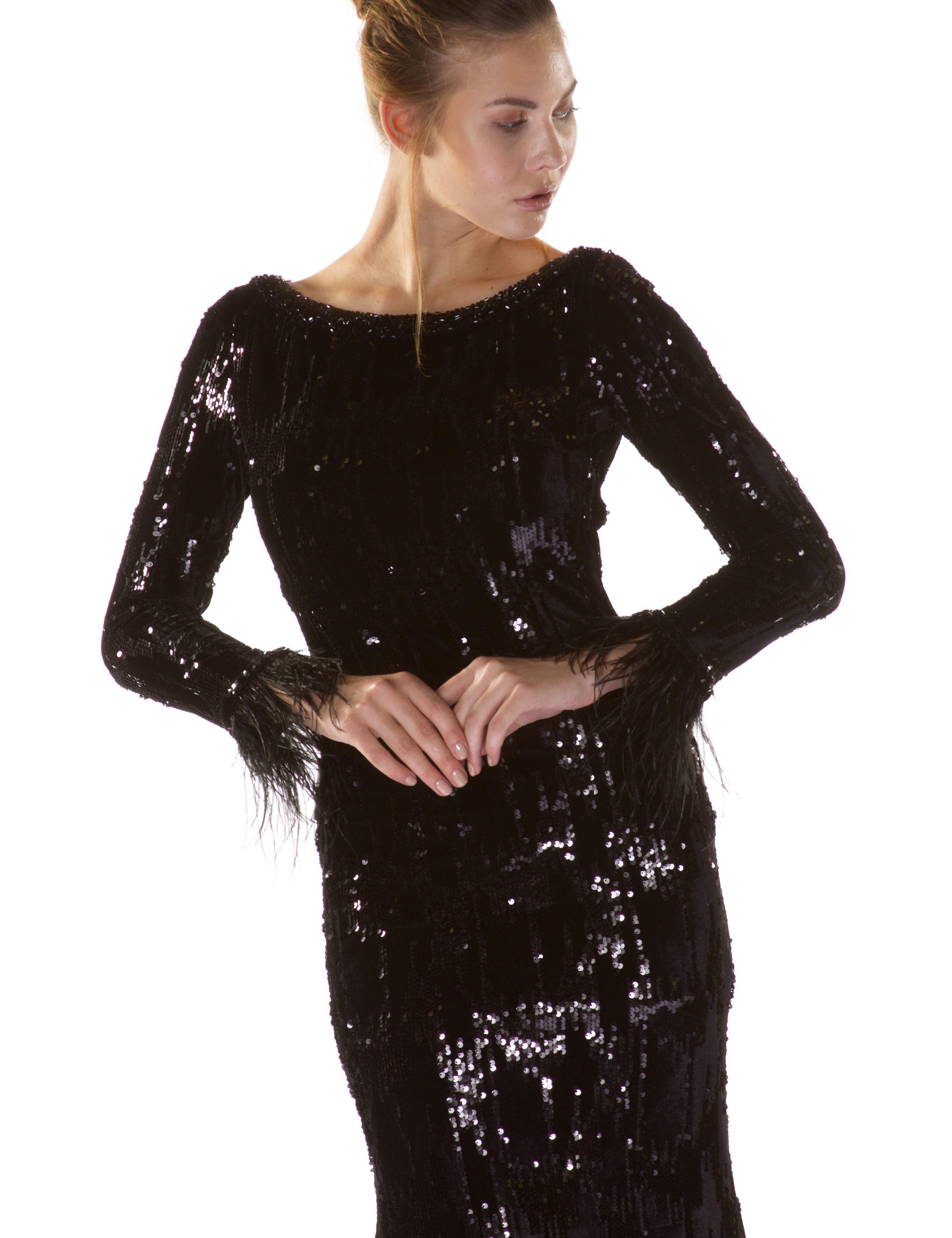 SIYAH Uzun Abiye Elbise