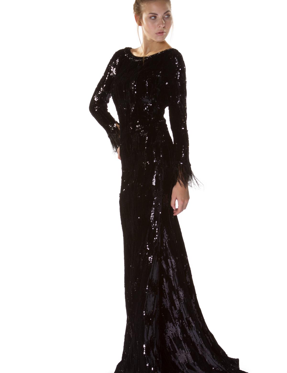 SIYAH Uzun Abiye Elbise - 50218219001