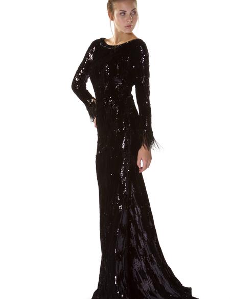 SIYAH Uzun Abiye Elbise - 50218219001