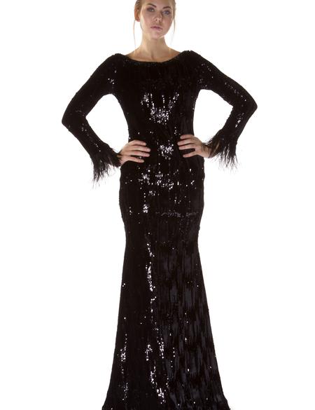 SIYAH Uzun Abiye Elbise - 50218219001