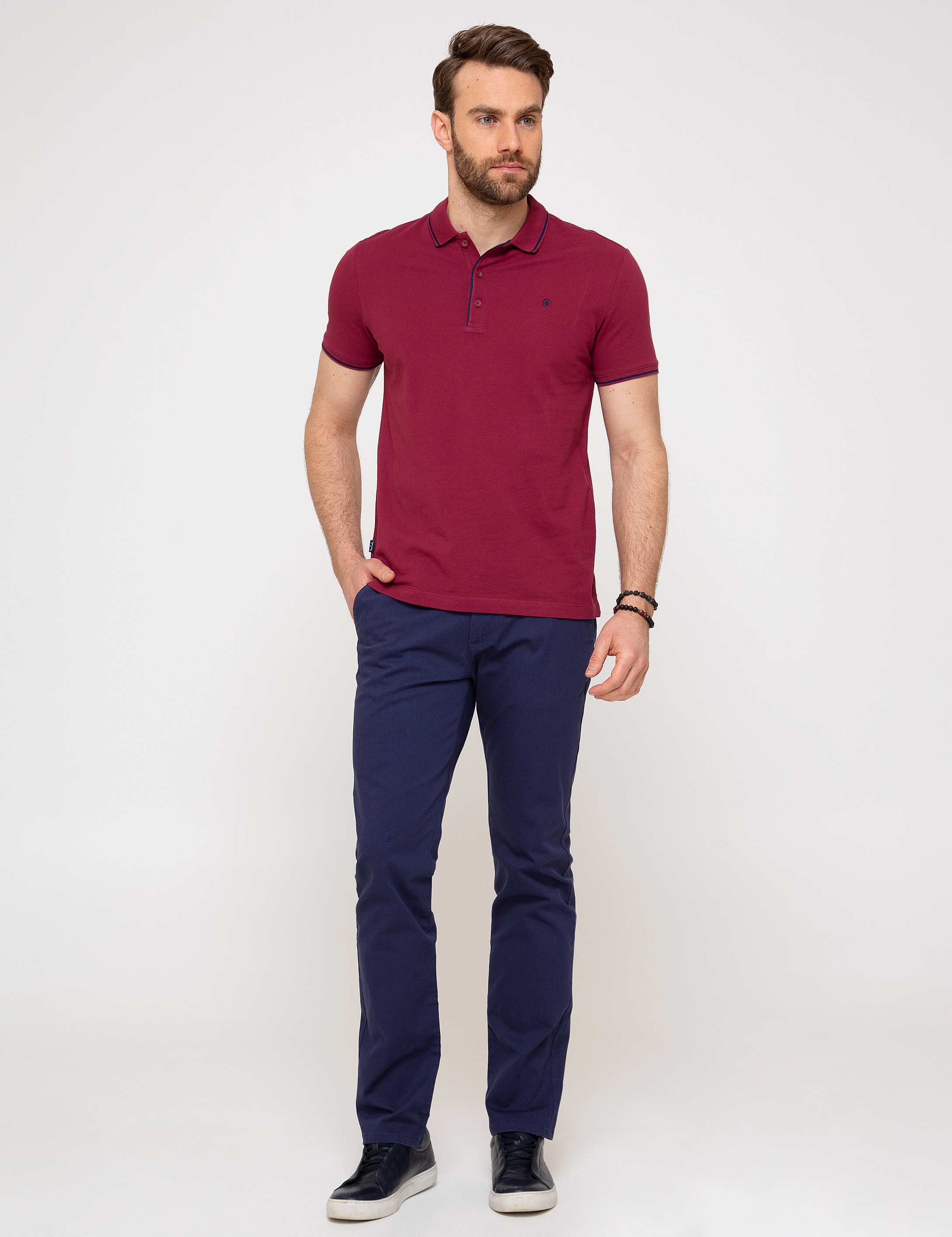 Lacivert Slim Fit Chino Pantolon