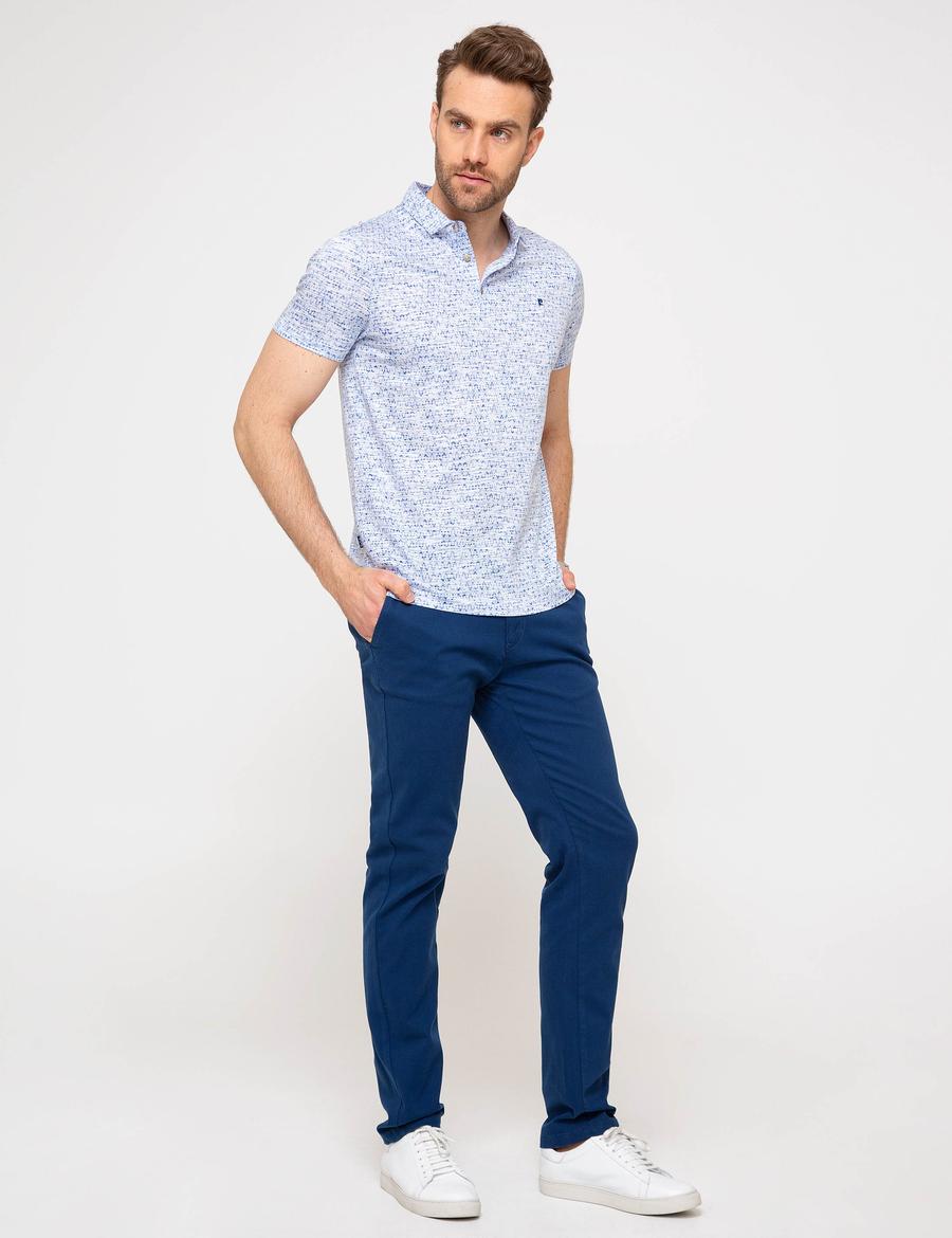 İndigo Slim Fit Kanvas Pantolon
