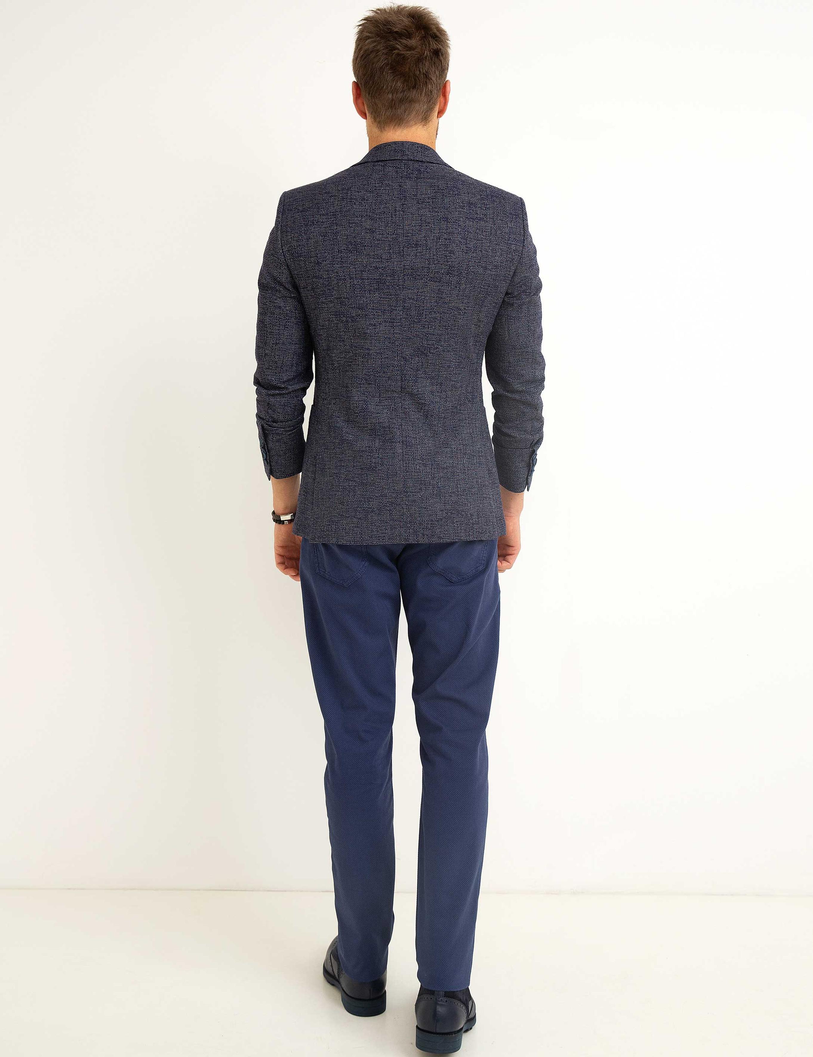 İndigo Slim Fit Kanvas Pantolon