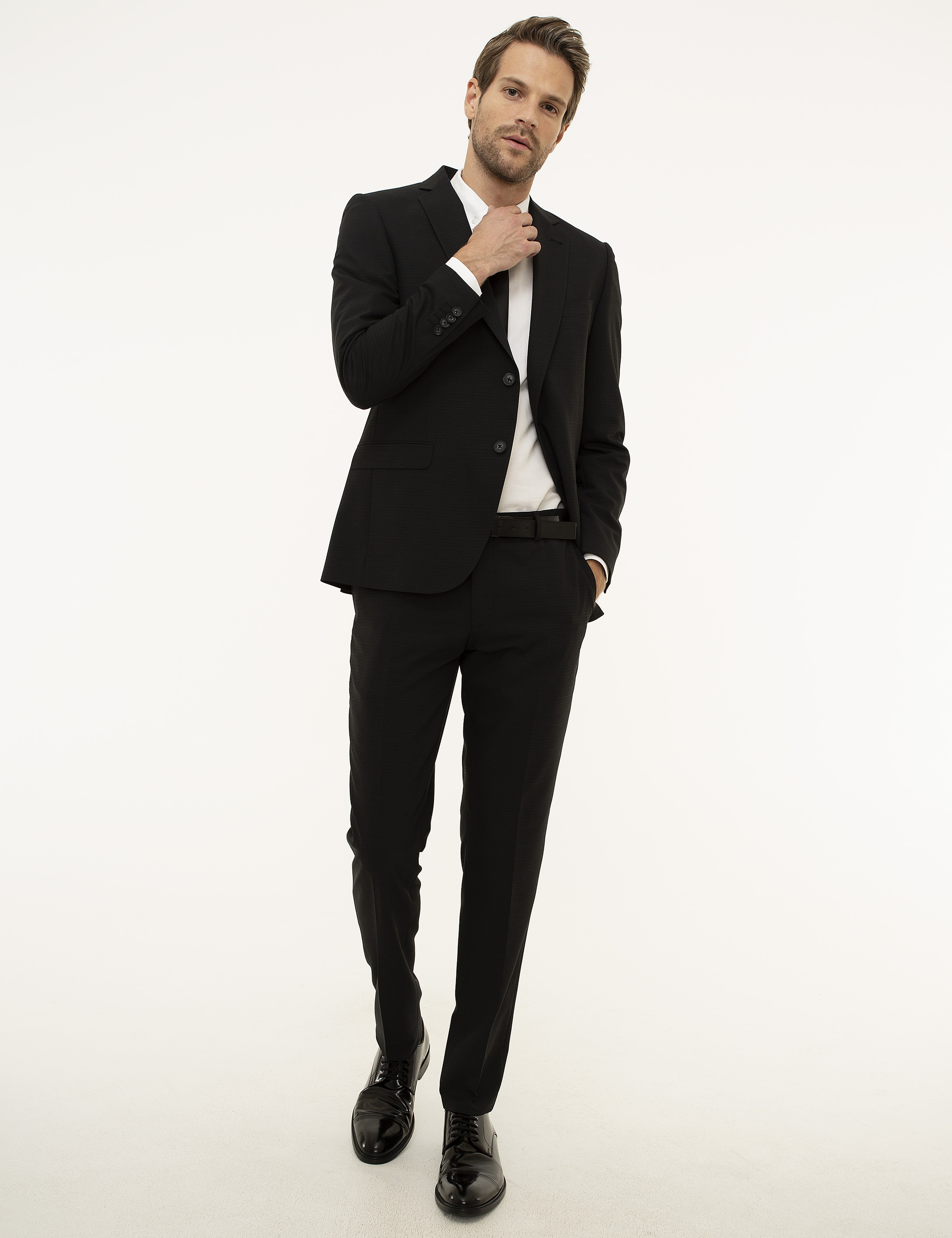 Siyah Ex. Slim Fit Takım Elbise - Image 1