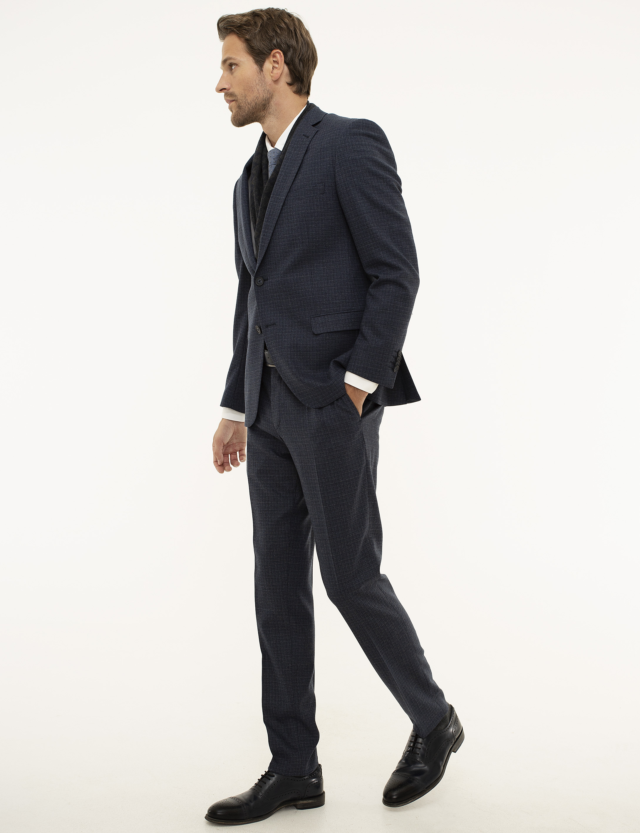 Lacivert Ekstra Slim Fit Takım Elbise