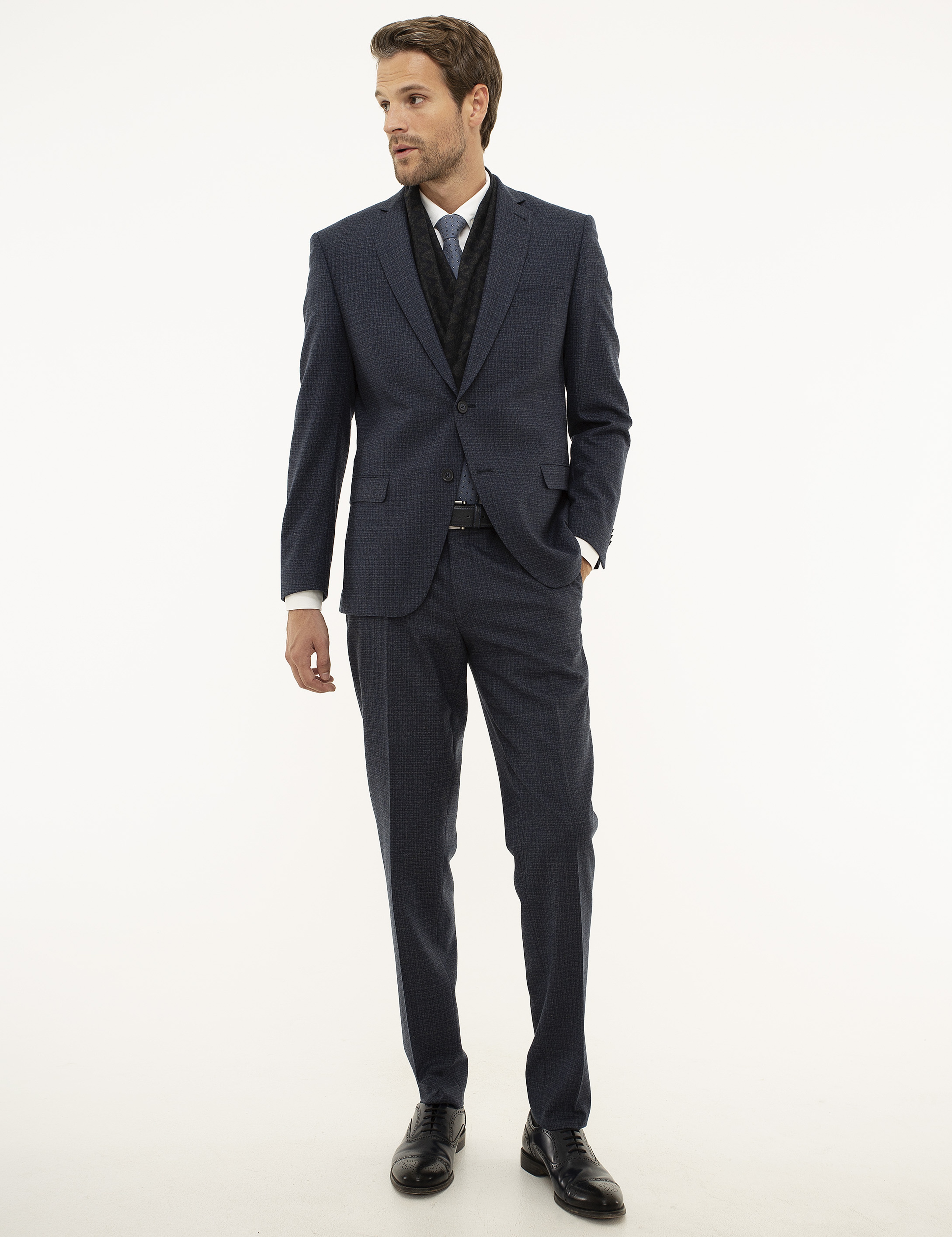 Lacivert Ekstra Slim Fit Takım Elbise - Image 1