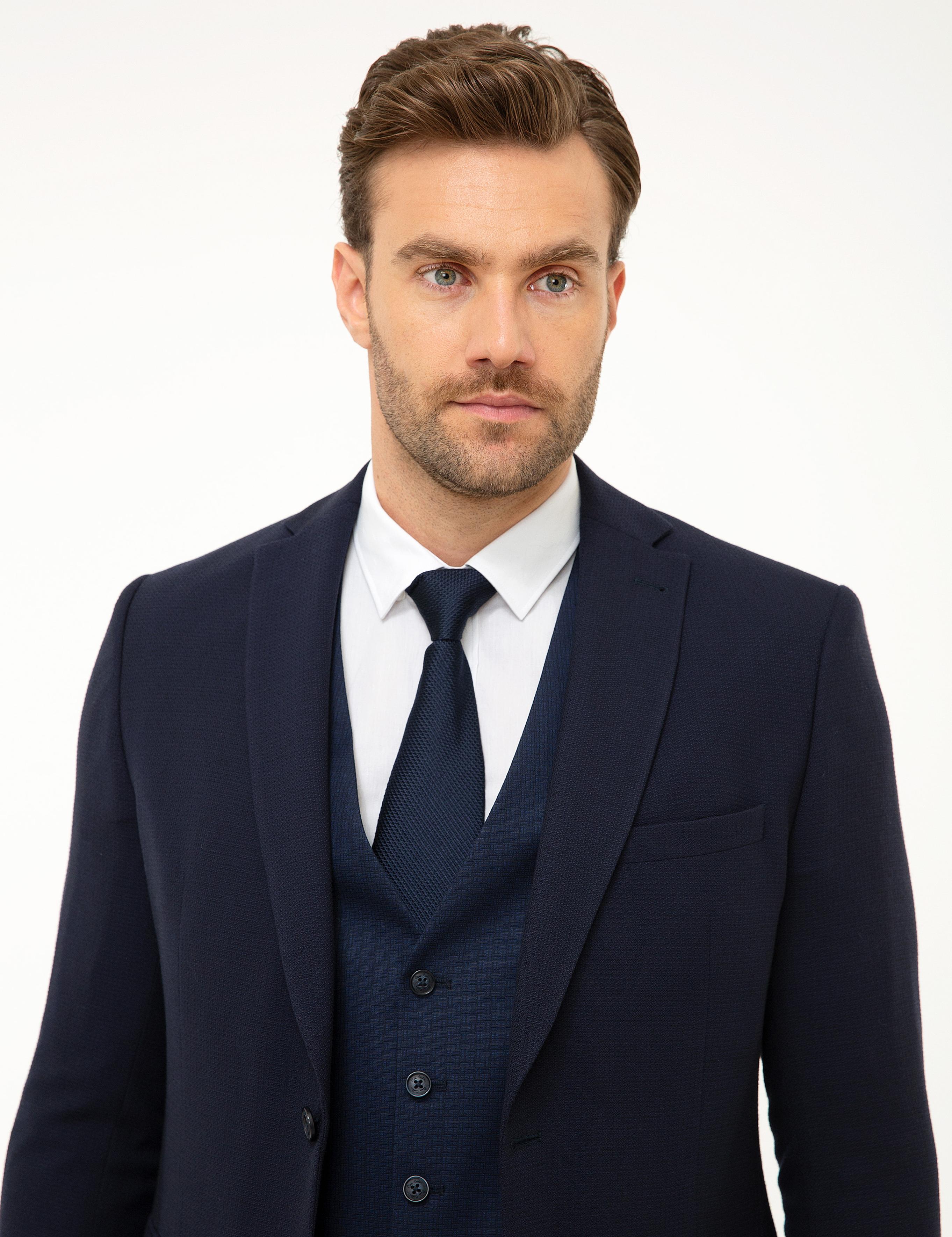 Lacivert Slim Fit Ceket