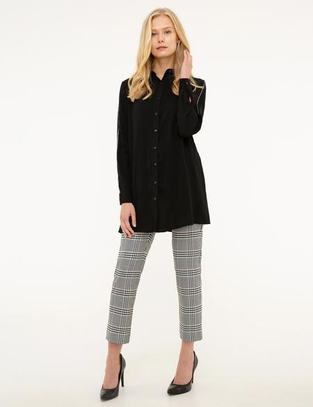 Siyah Comfort Fit Uzun Kollu Gömlek - 50207494027