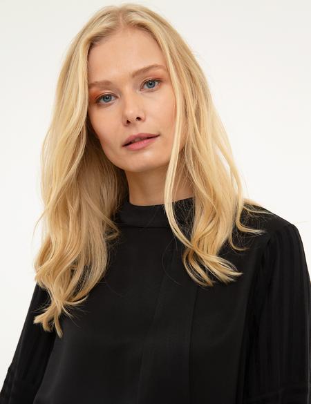 Siyah Regular Fit Bluz - 50207805003