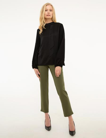 Siyah Regular Fit Bluz - 50207805003