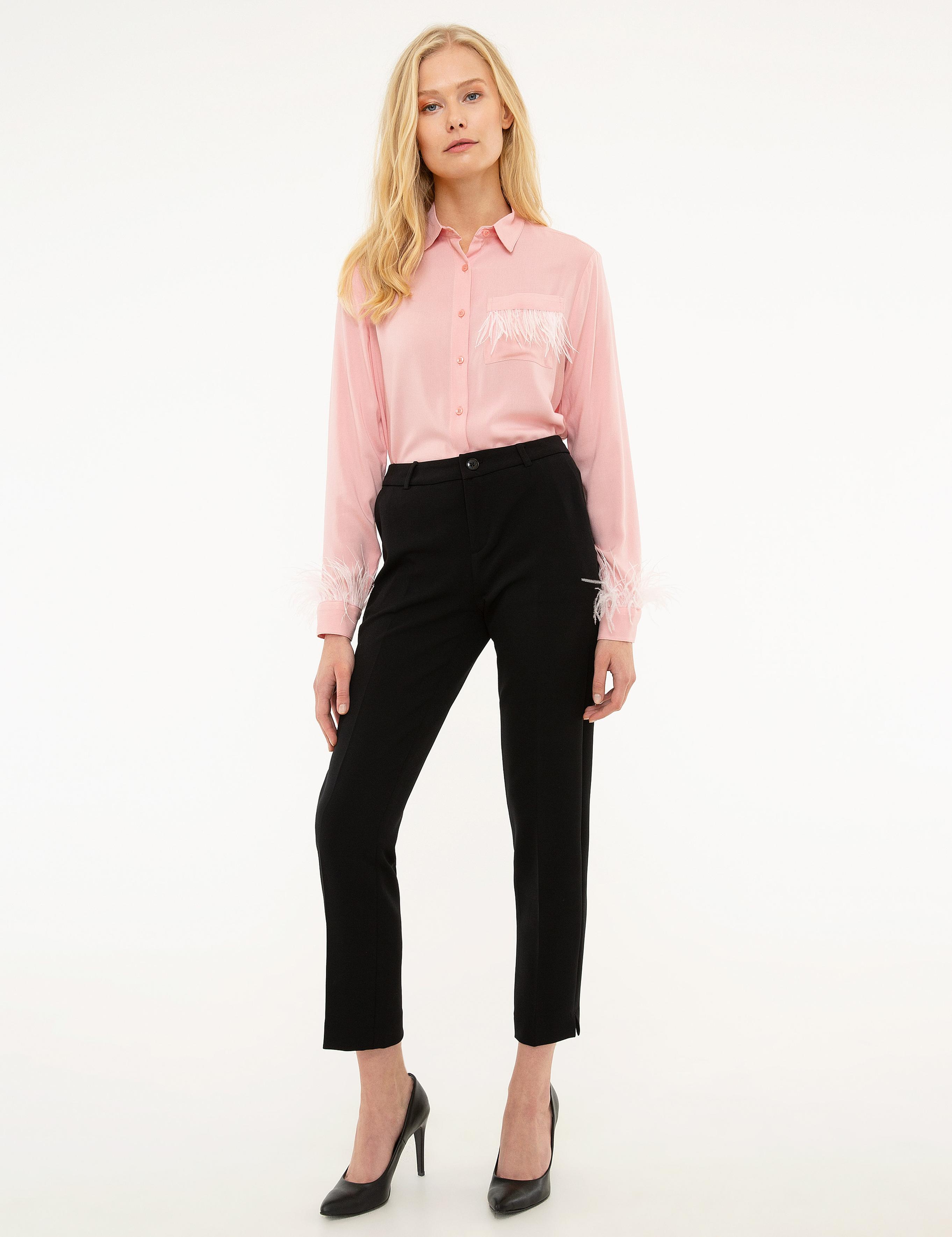 Siyah Slim Fit Kumaş Pantolon