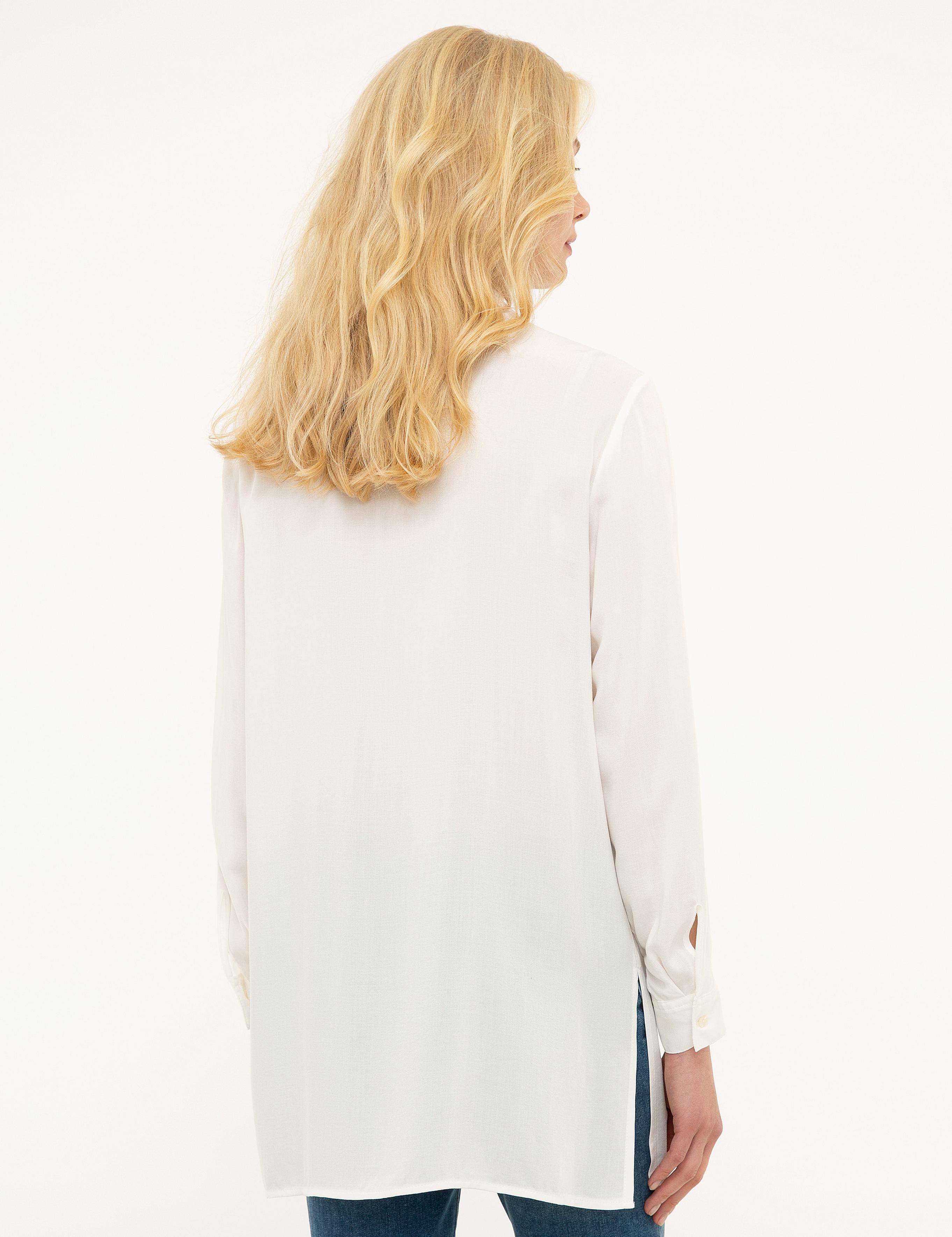 Ekru Comfort Fit Uzun Kollu Gömlek