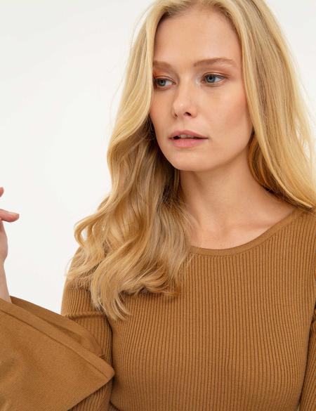 Camel Slim Fit Kazak - 50197350057