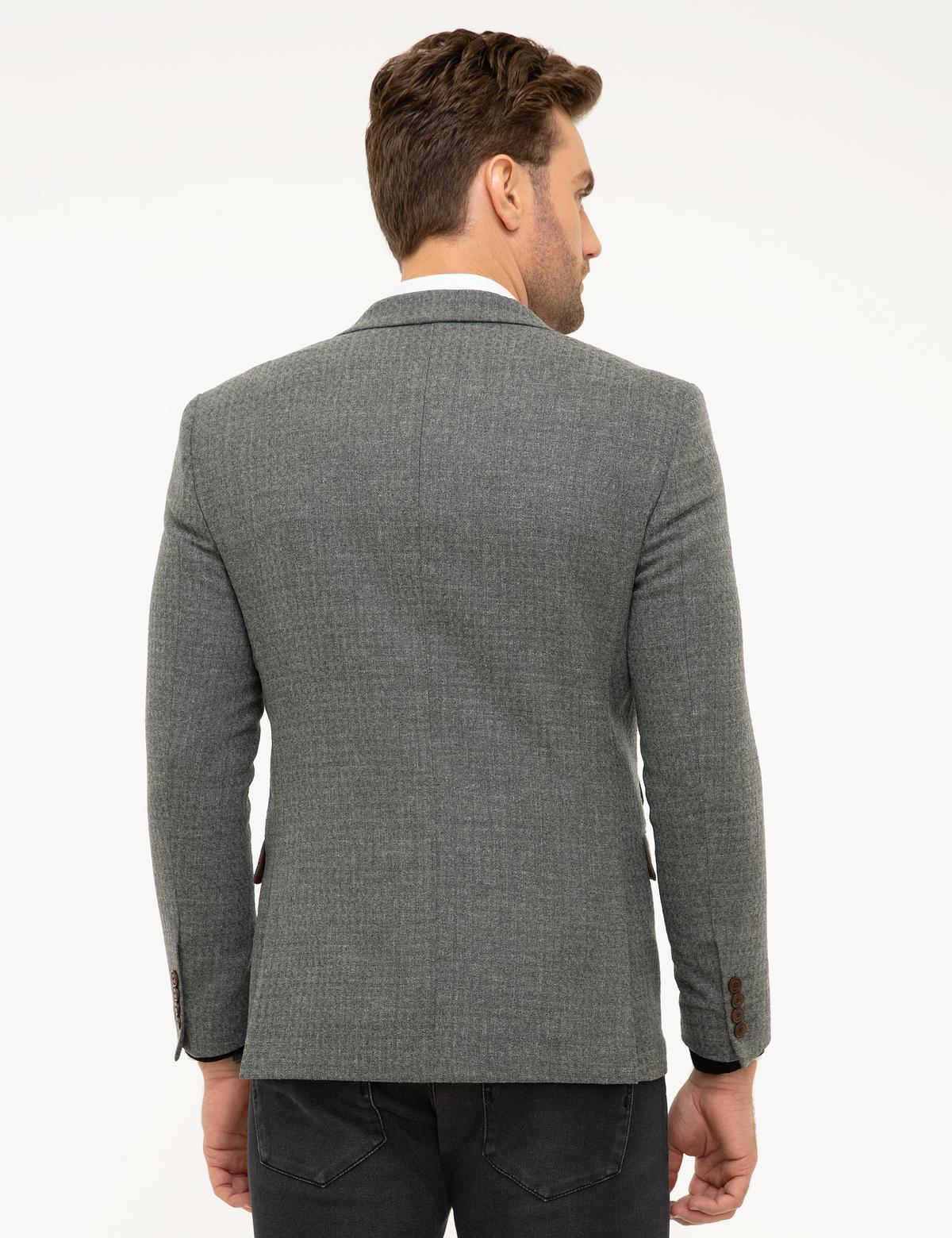 Gri Ekstra Slim Fit Ceket - 50208602005