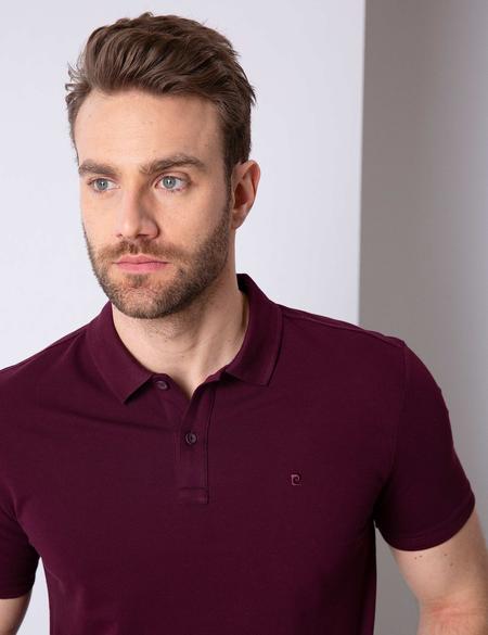 Bordo Slim Fit Basic Polo Yaka T-Shirt - 50199338032