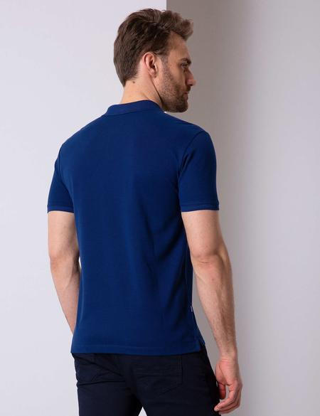 Lacivert Slim Fit Polo Yaka Basic T-Shirt - 50199338039