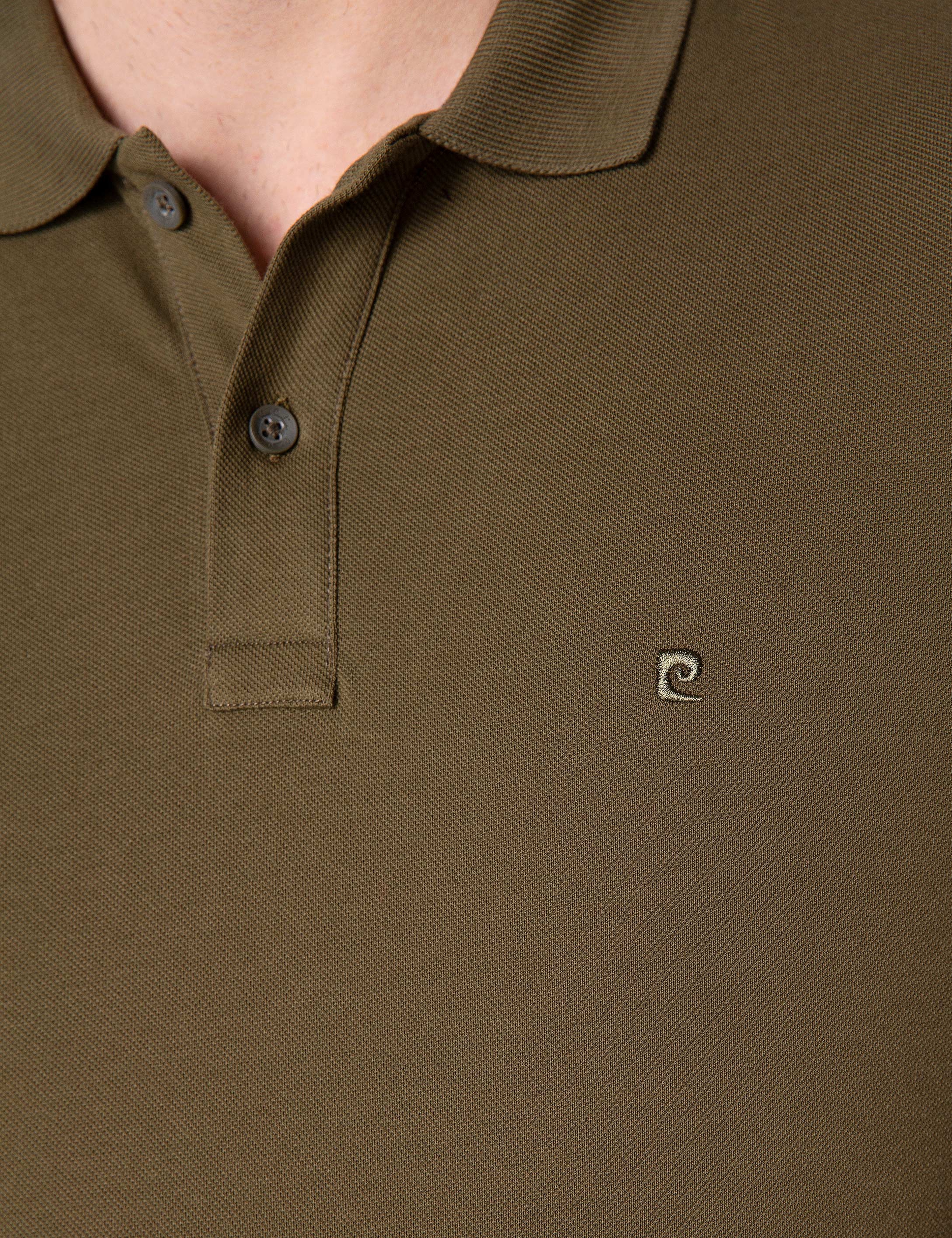 Haki Slim Fit Basic Polo Yaka T-Shirt