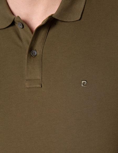 Haki Slim Fit Basic Polo Yaka T-Shirt - 50199338098