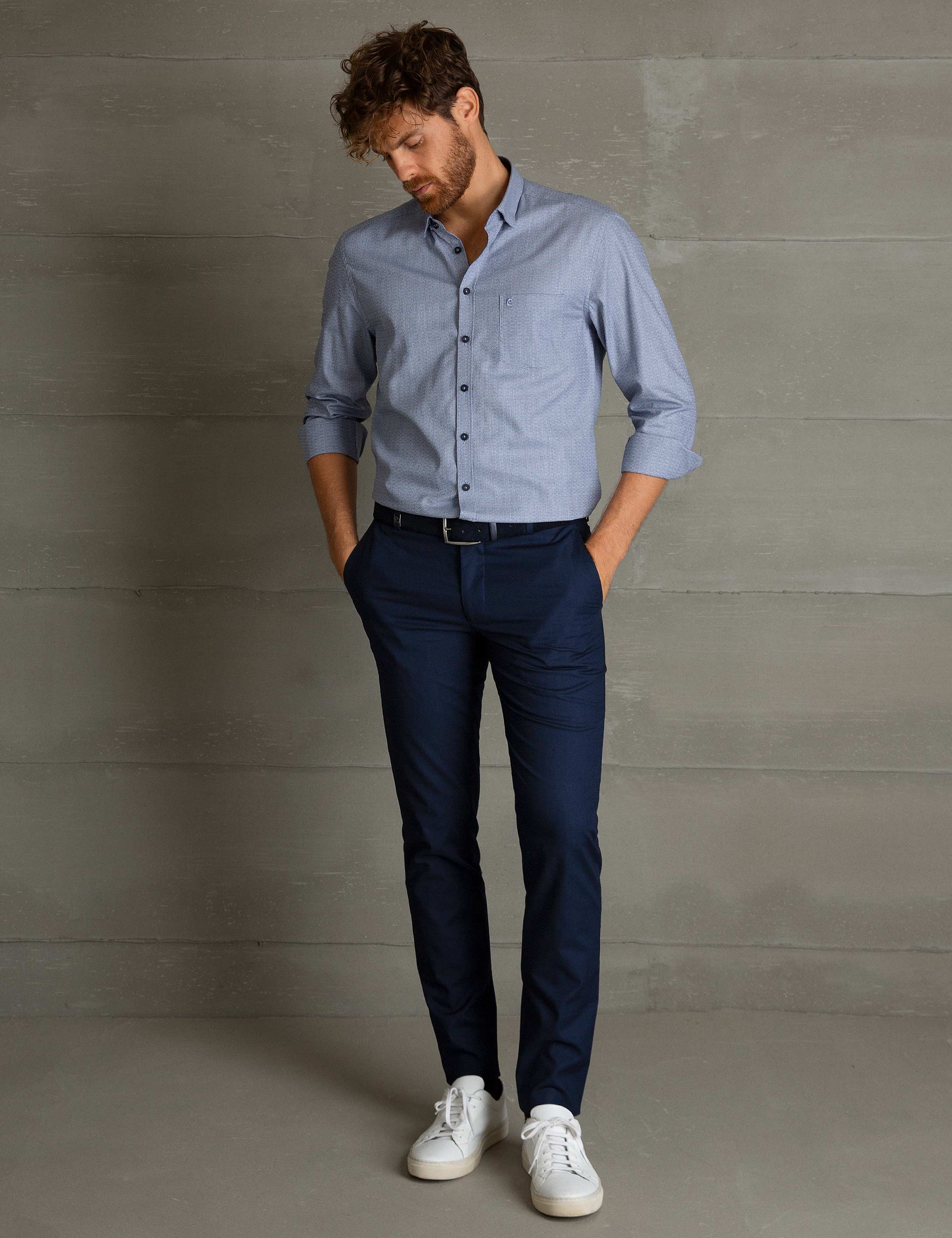 Açık Lacivert Regular Fit Gömlek