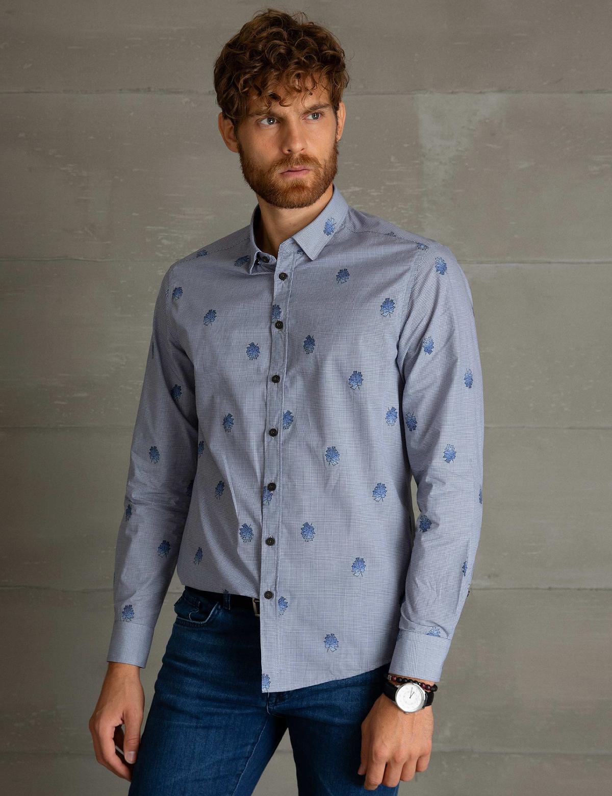 Saks Slim Fit Uzun Kollu Gömlek - 50193488005