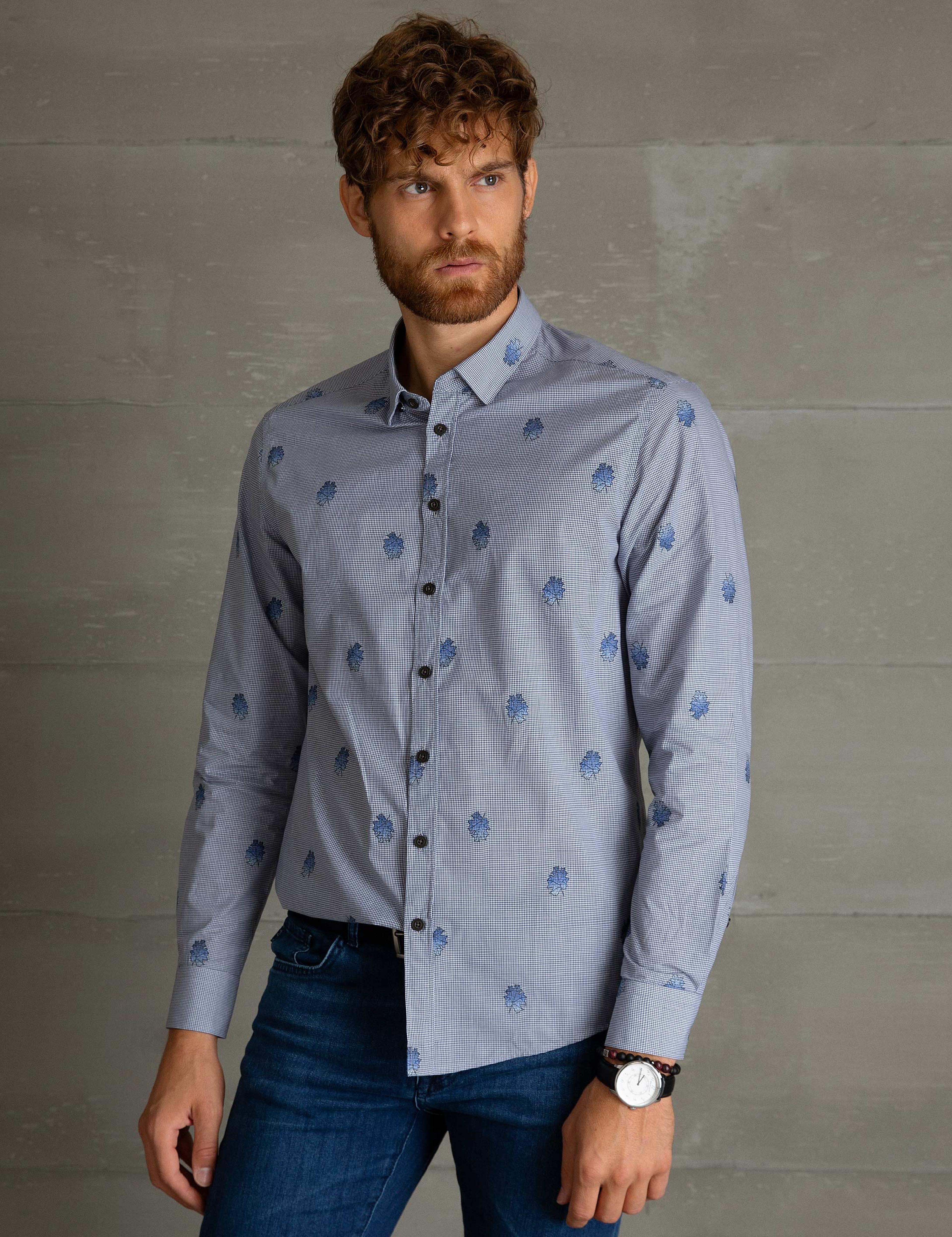 Saks Slim Fit Uzun Kollu Gömlek - Image 2