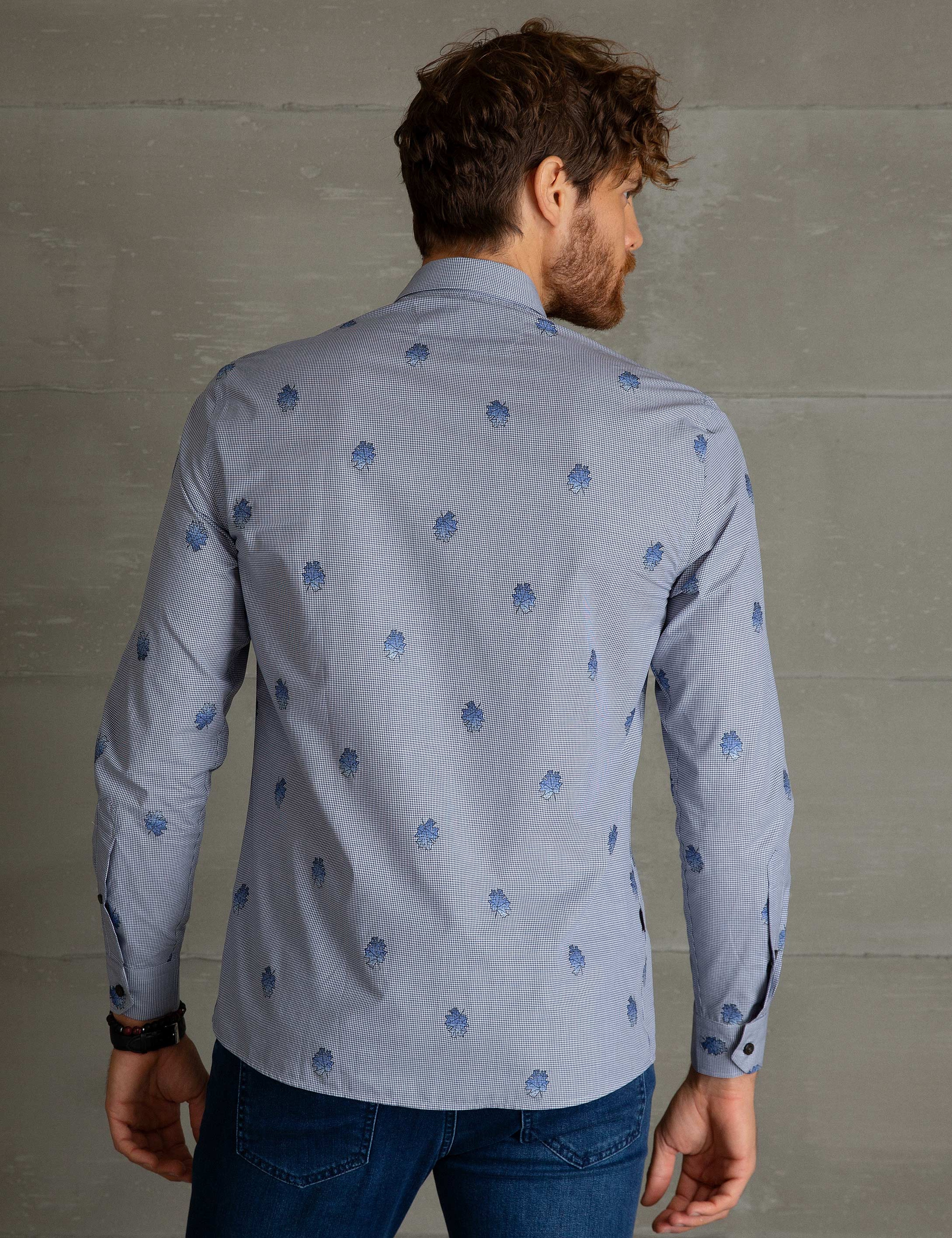 Saks Slim Fit Uzun Kollu Gömlek - Image 3