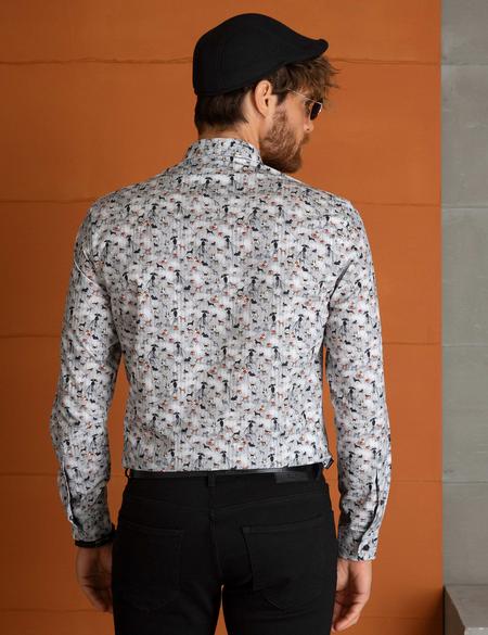 Gri Slim Fit Gömlek - 50193500001