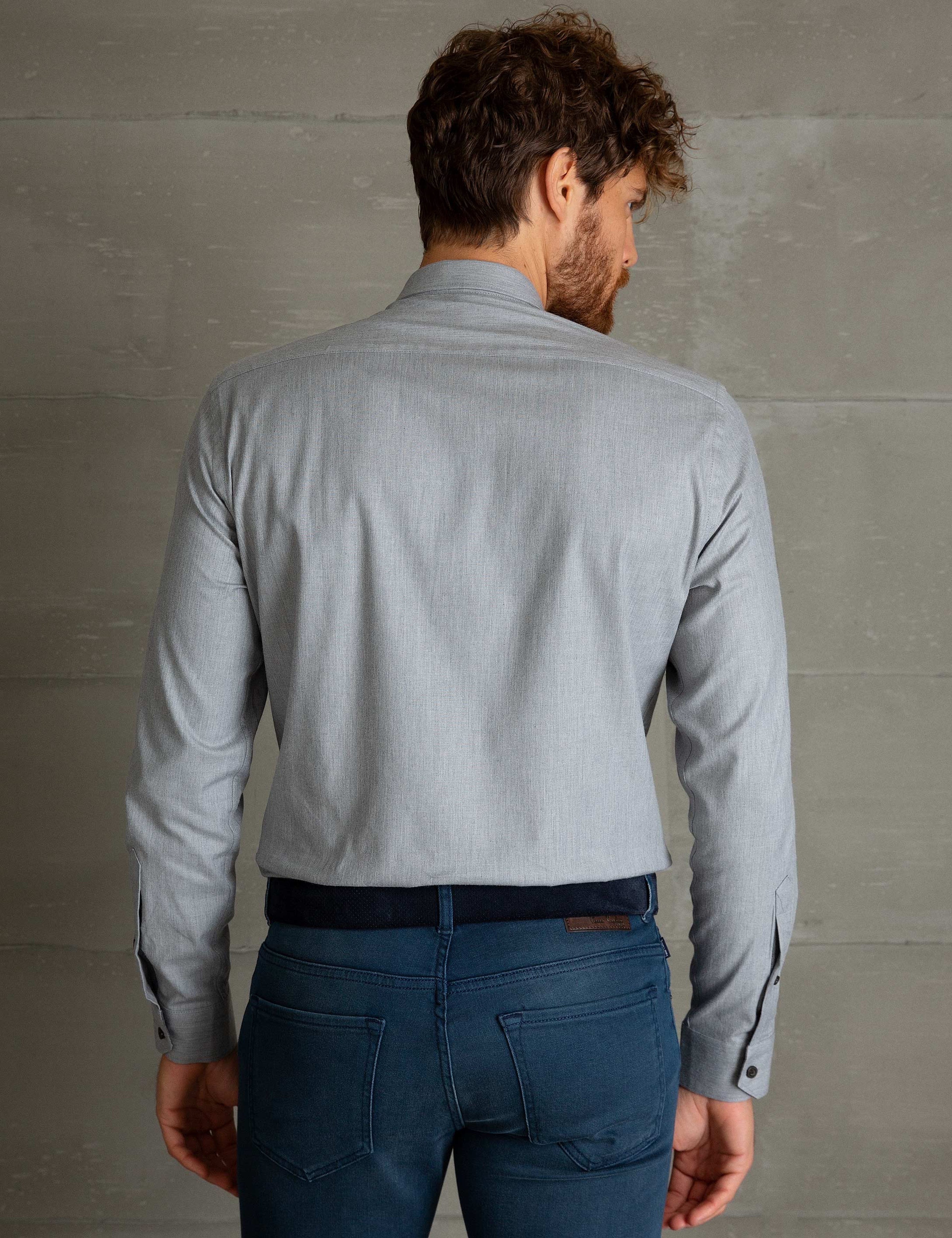 Gri Slim Fit Gömlek