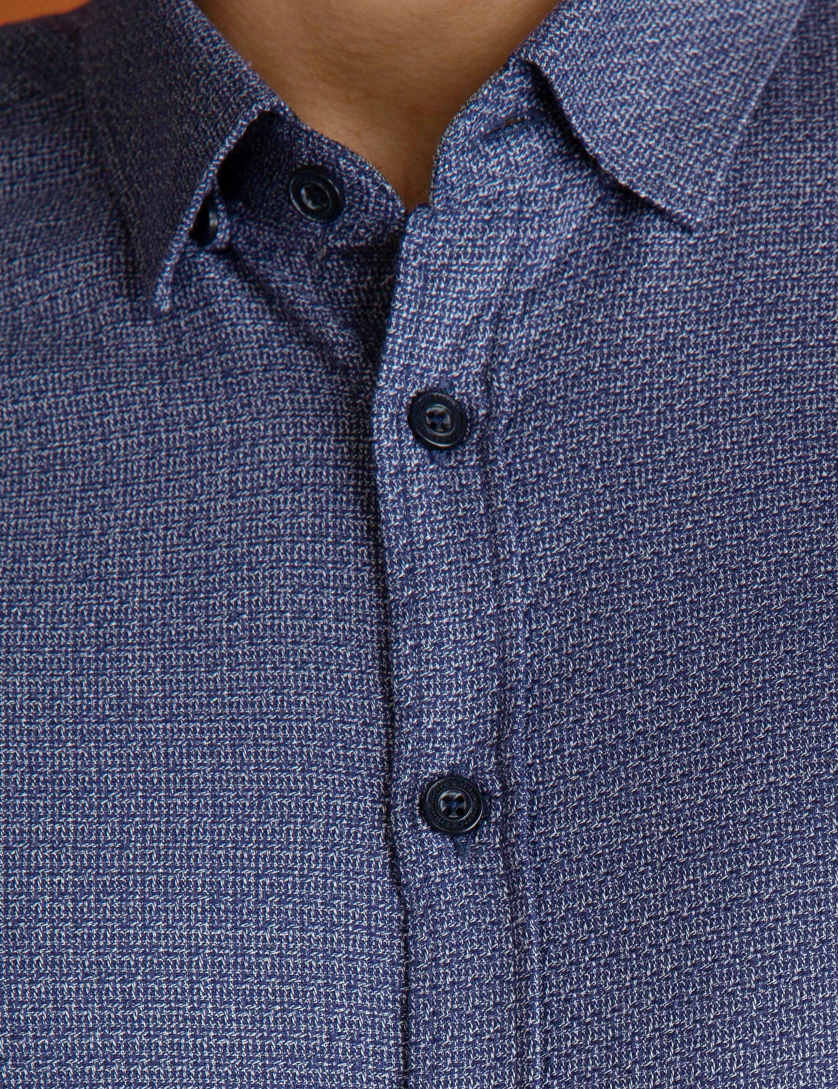 Slim Lacivert Gömlek