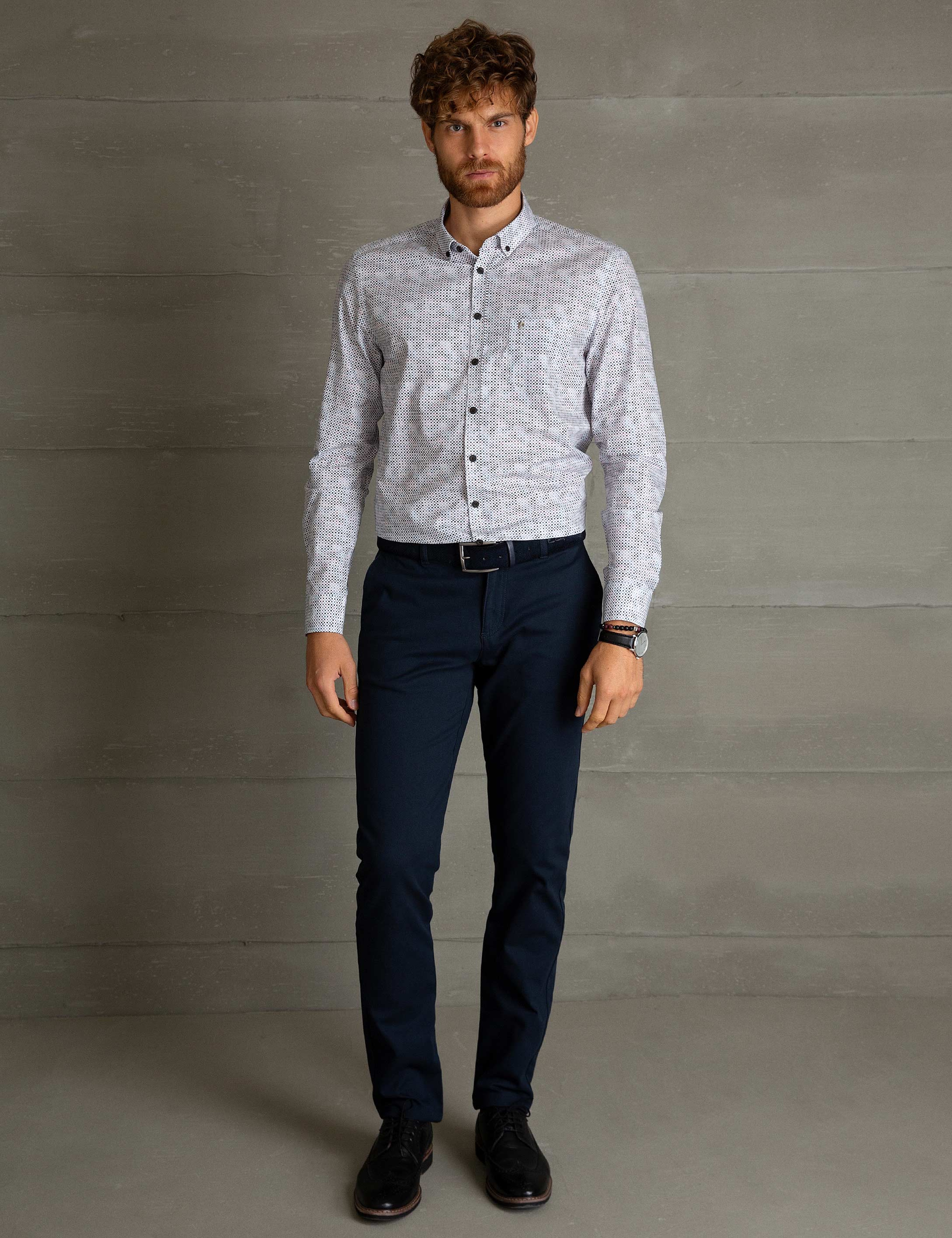 Kahverengi Slim Fit Gömlek