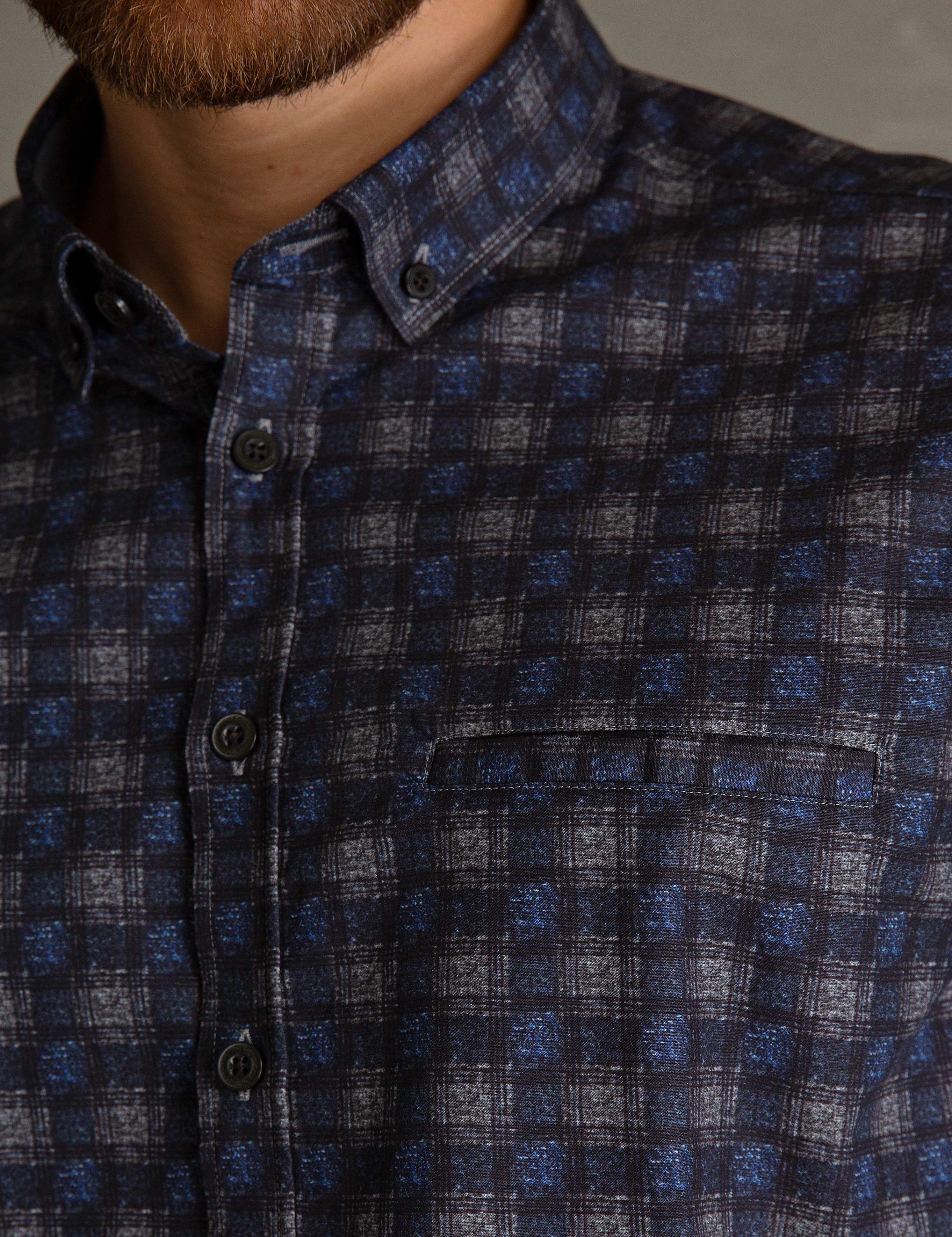 Koyu Mavi Regular Fit Gömlek