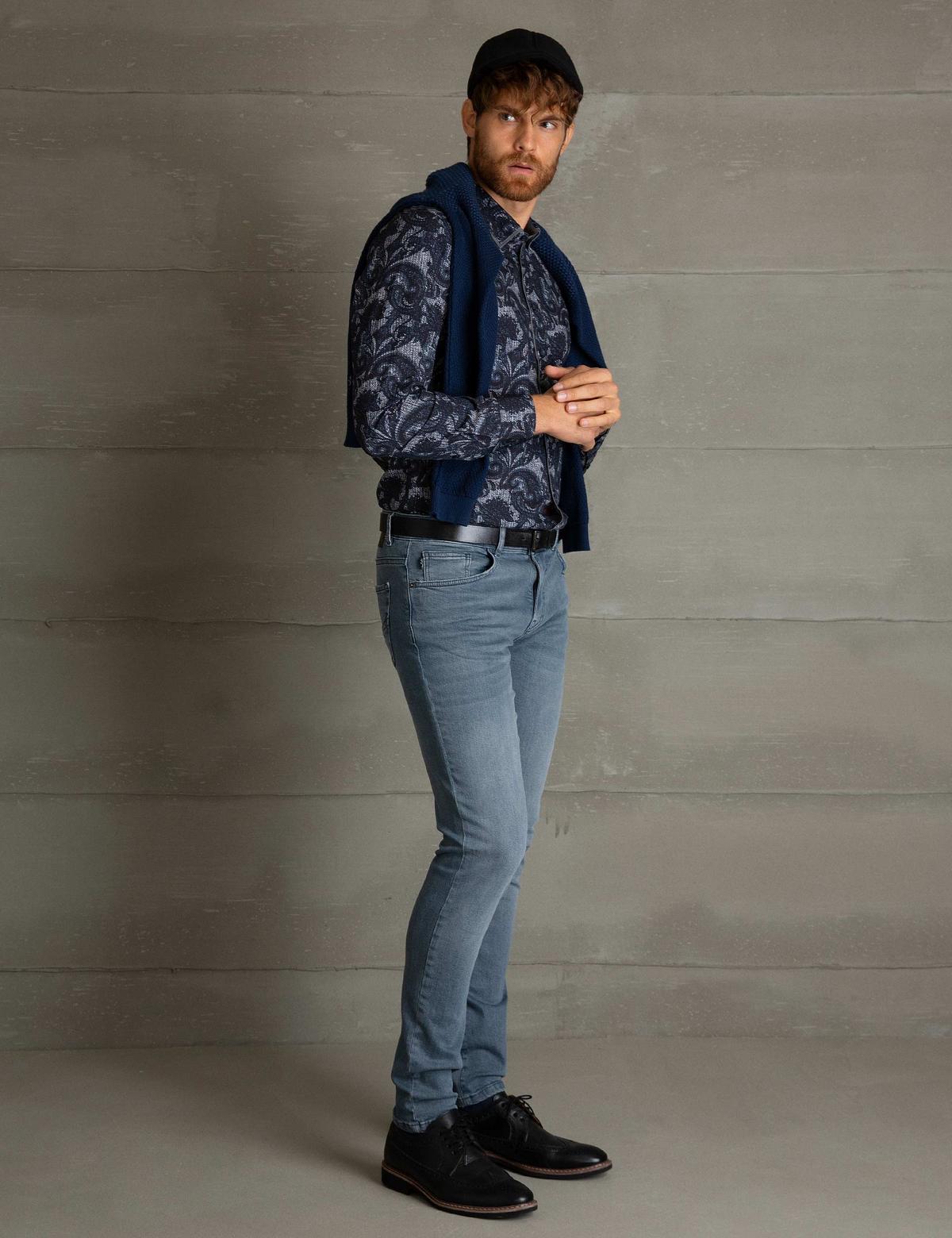 Mavi Slim Fit Gömlek