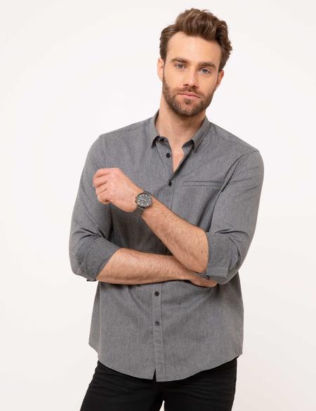 Gri Slim Fit Gömlek - 50193963001