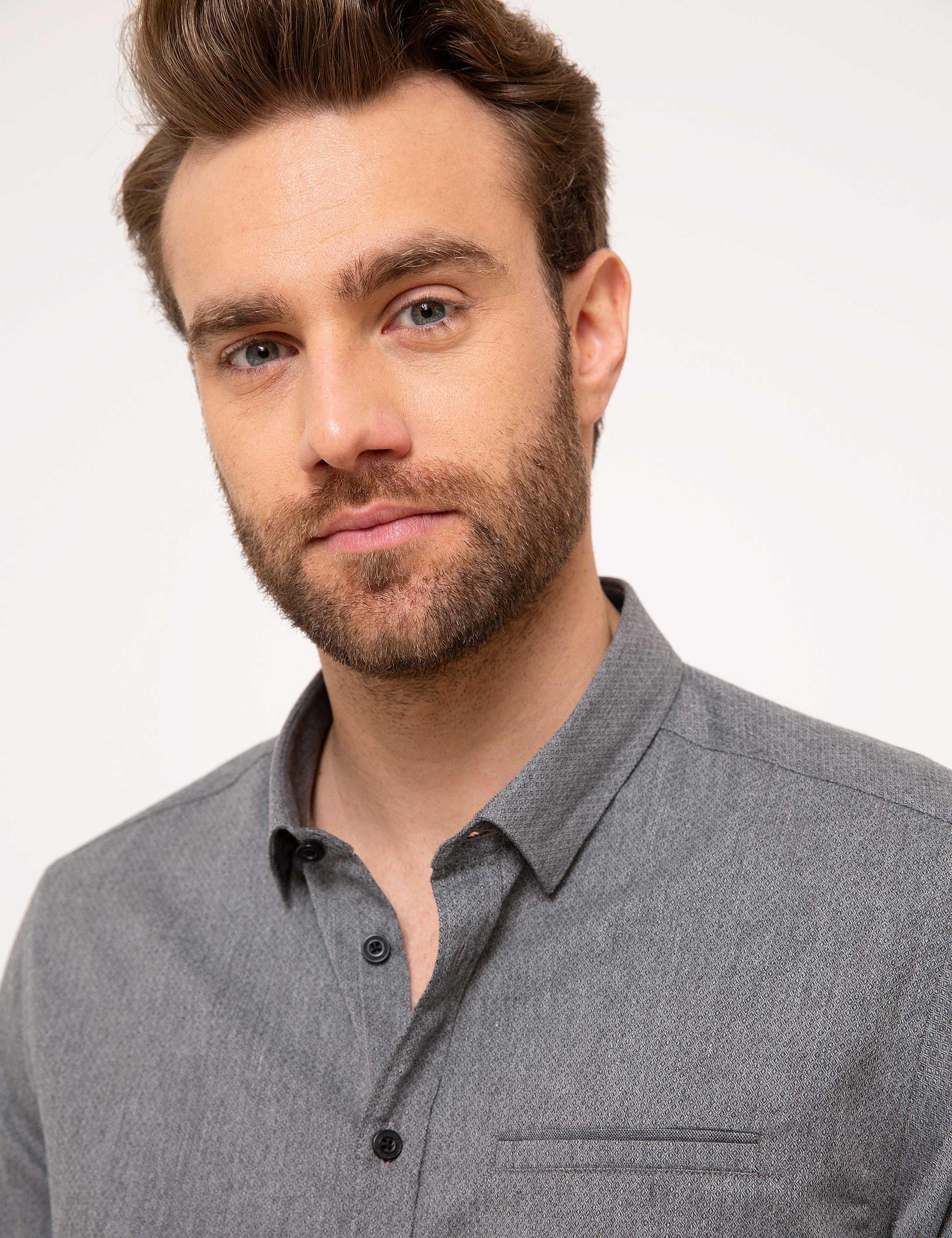 Gri Slim Fit Gömlek