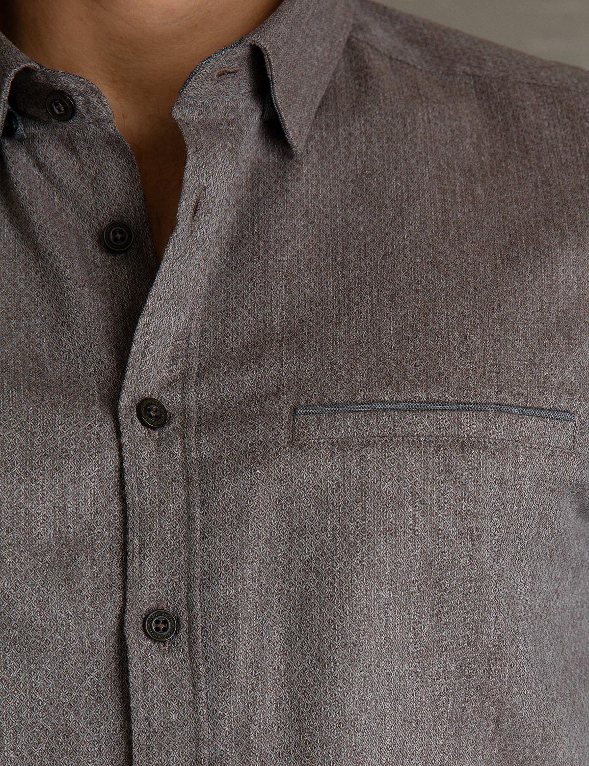 Kahverengi Slim Fit Gömlek - 50193963010