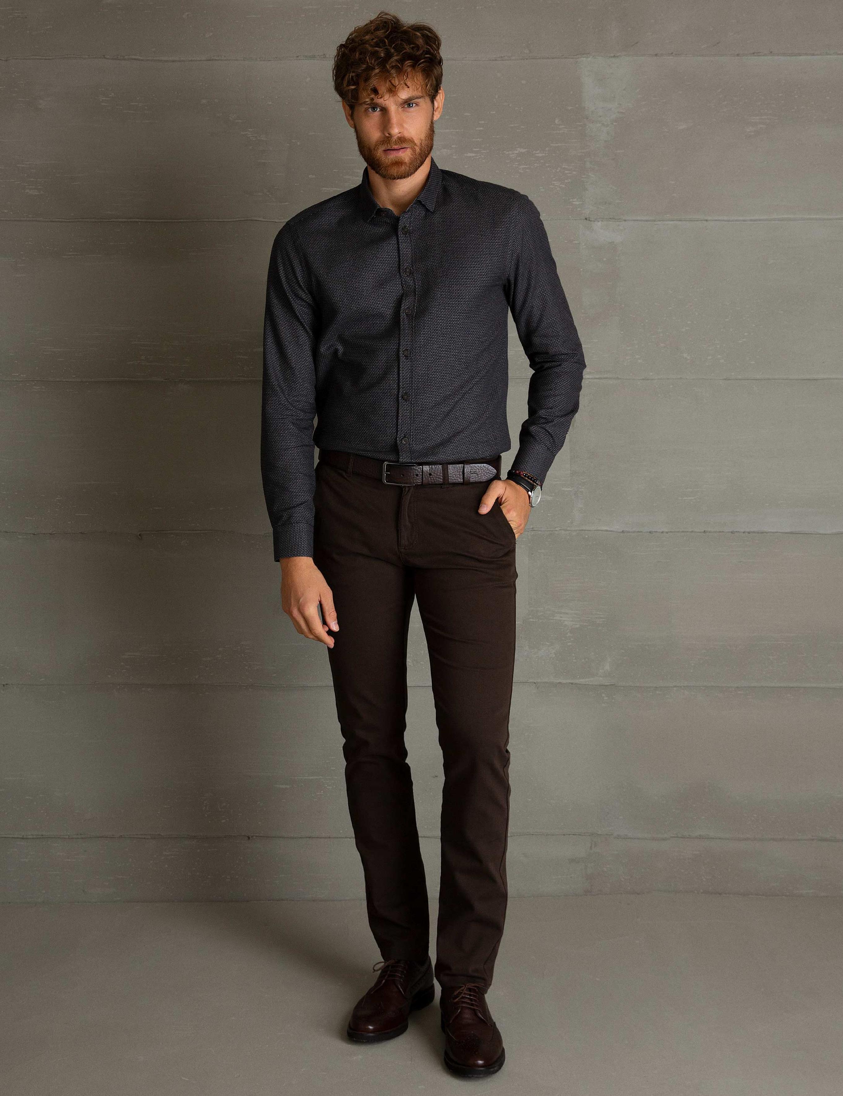 Siyah Slim Fit Gömlek