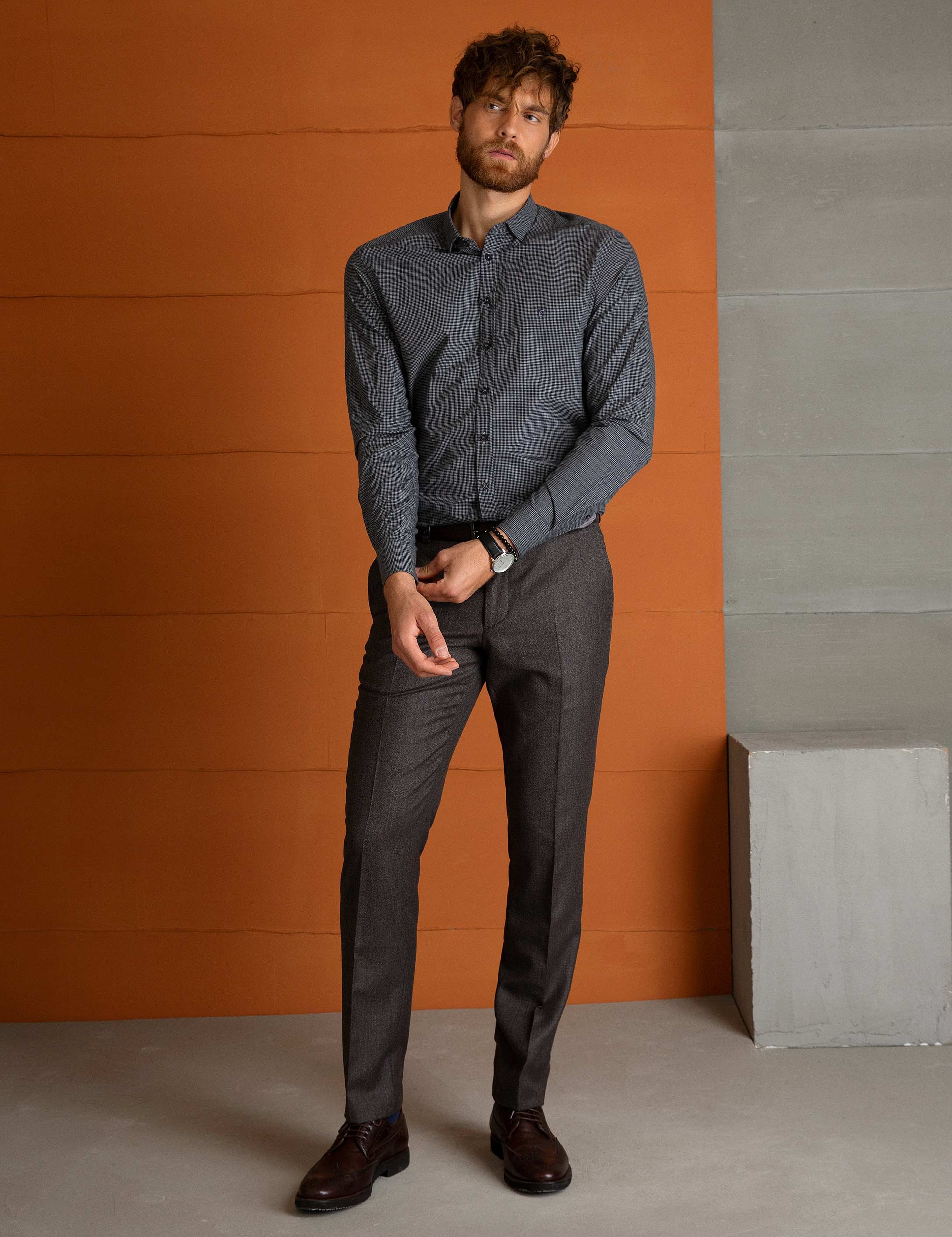 Siyah Slim Fit Gömlek - Image 1