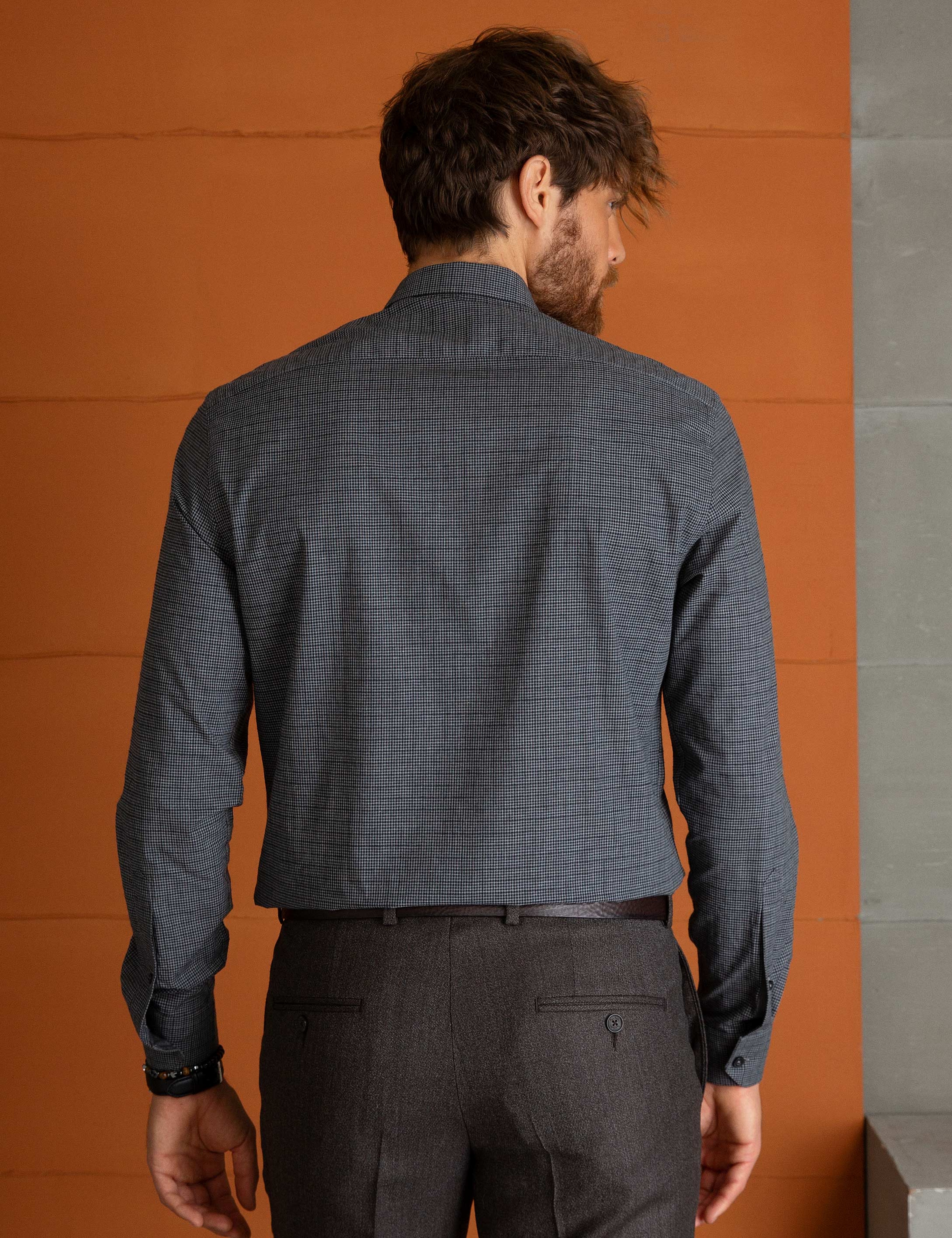Siyah Slim Fit Gömlek - Image 3