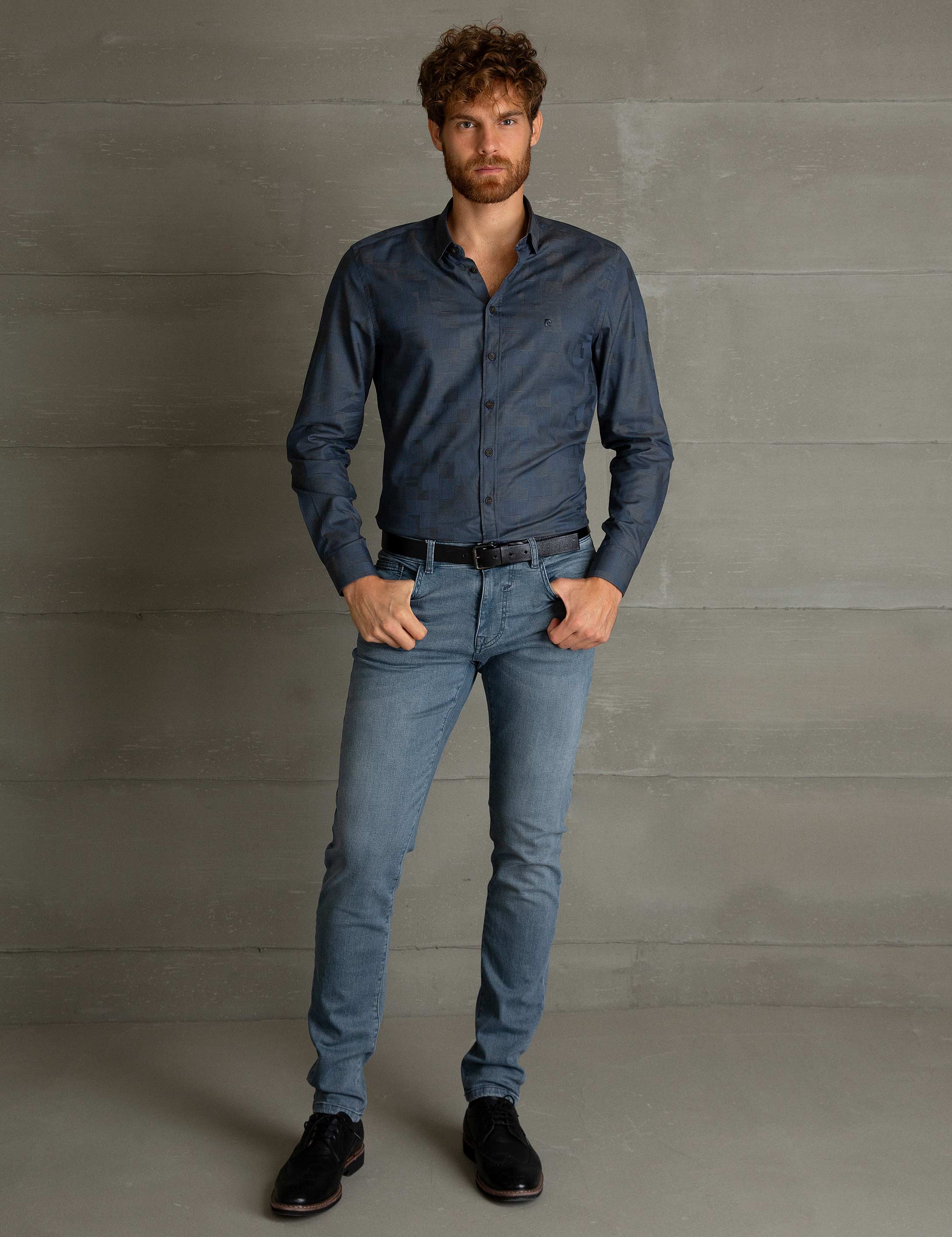 Lacivert Slim Fit Gömlek