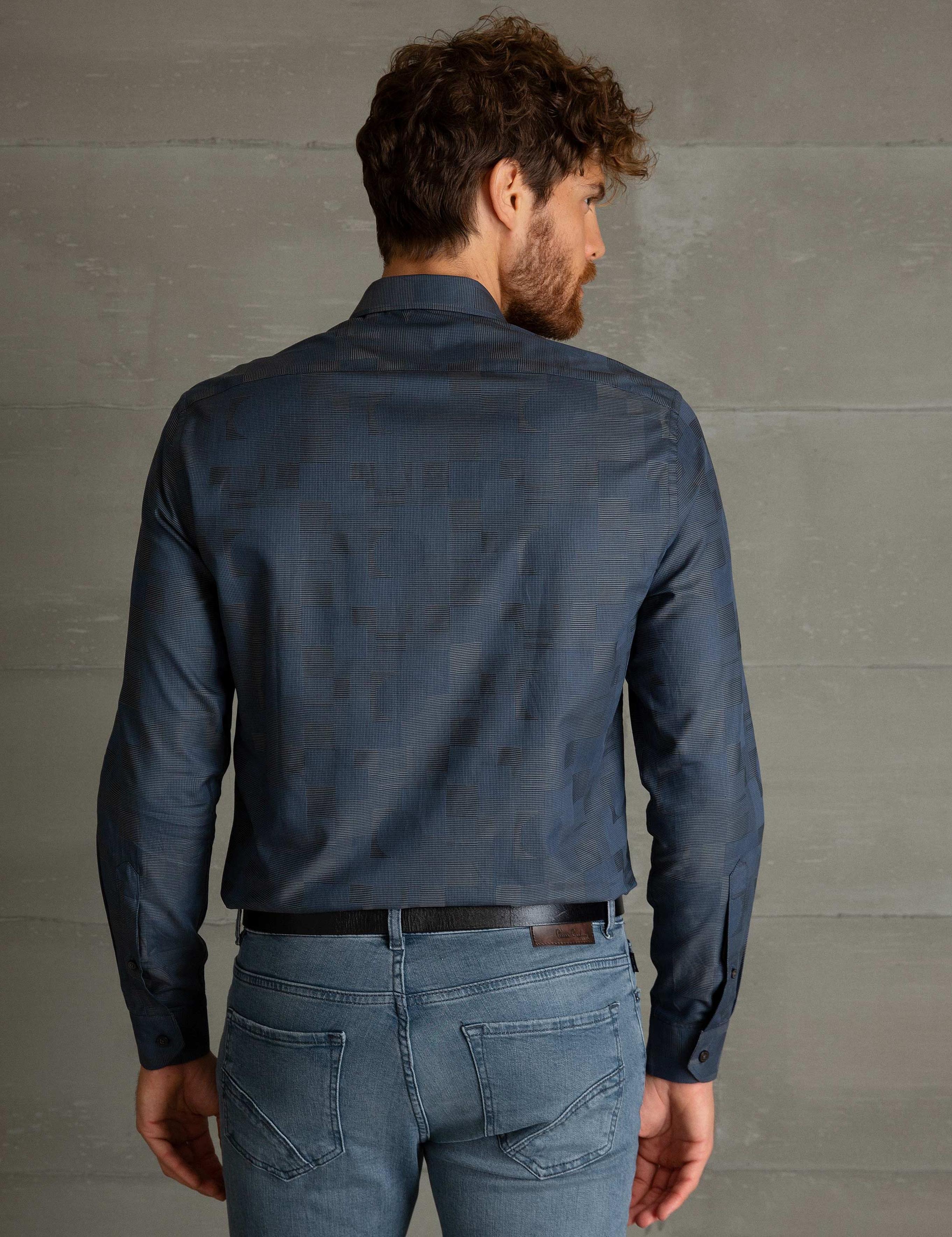 Lacivert Slim Fit Gömlek