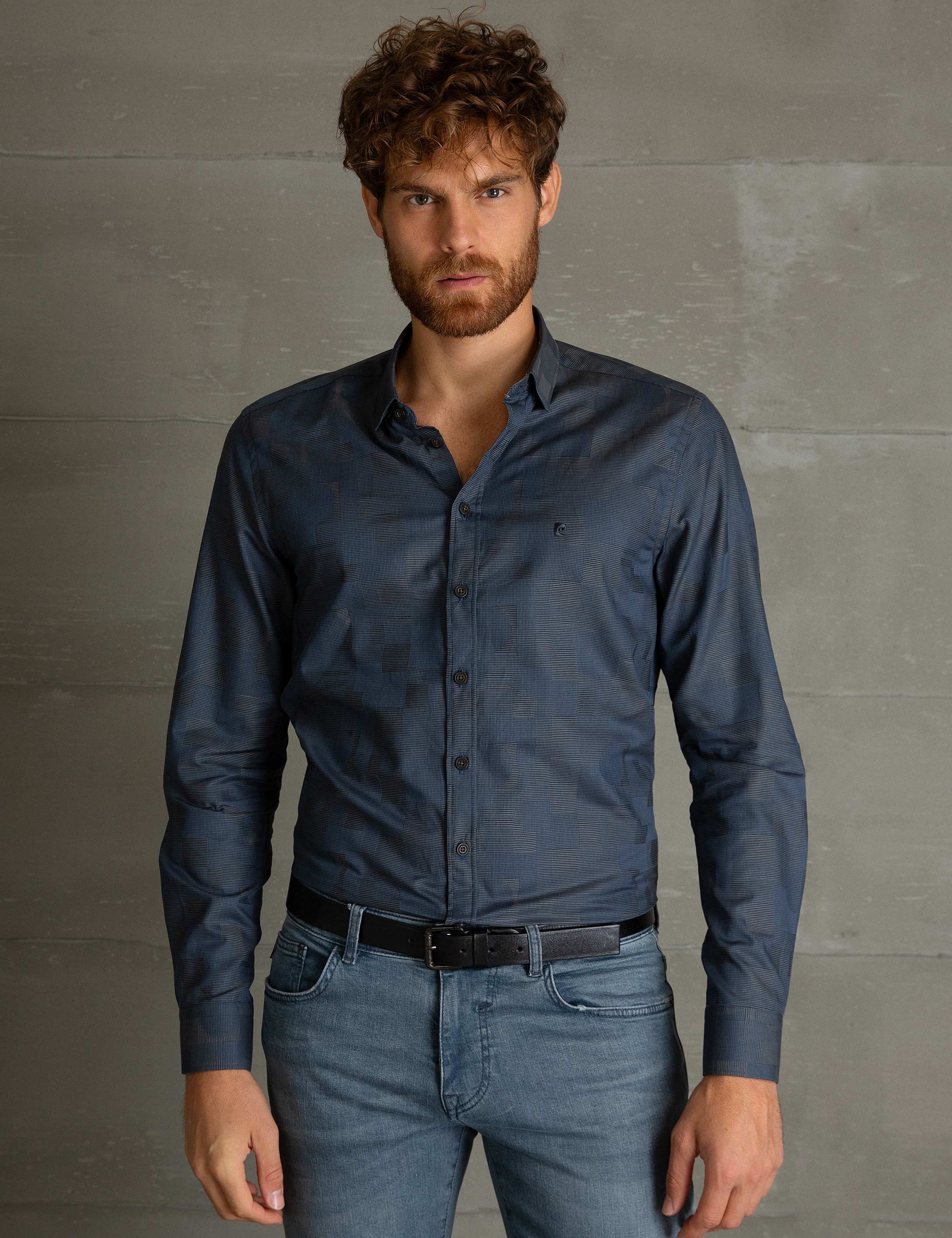 Lacivert Slim Fit Gömlek - Image 2