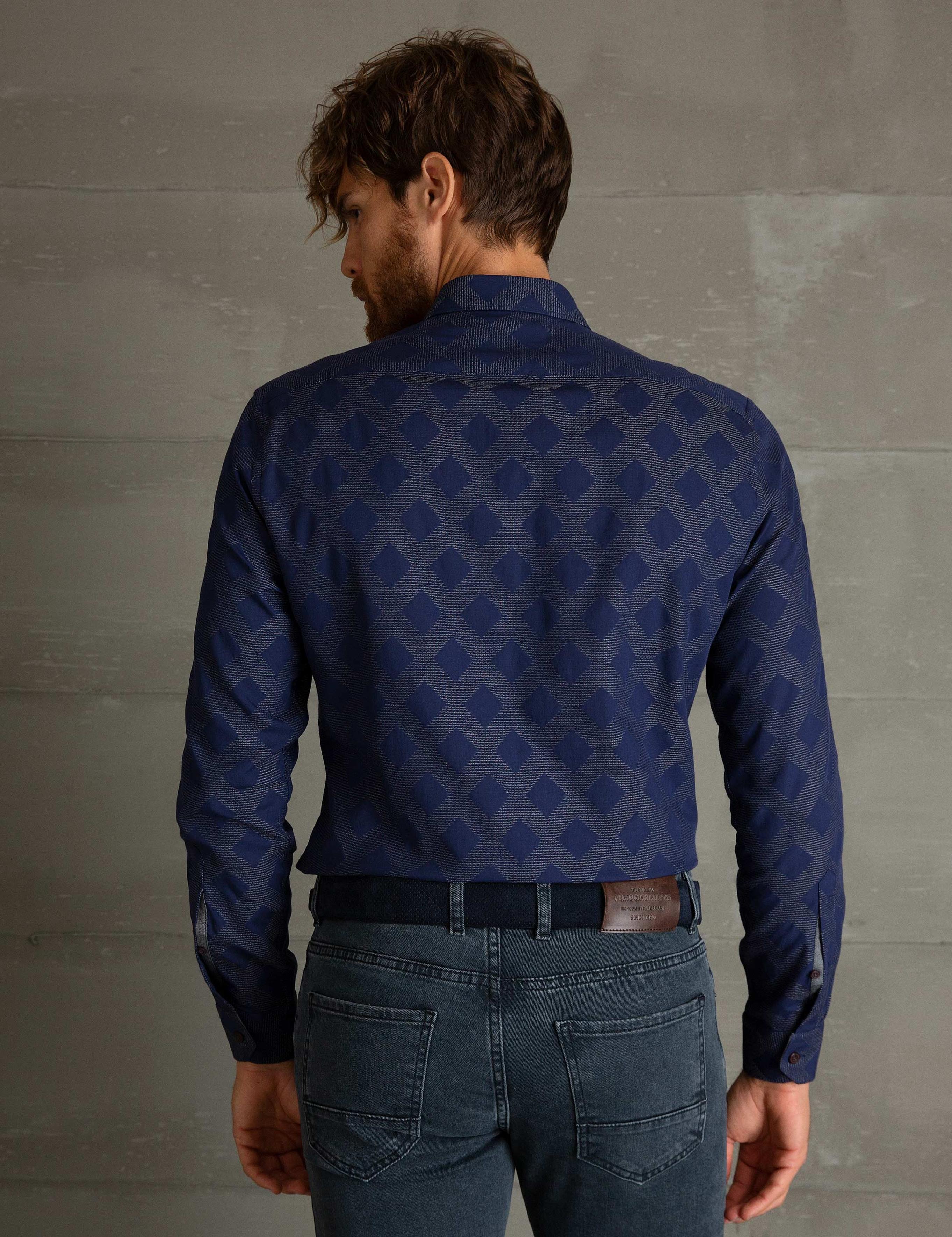 Gri Detaylı Slim Fit Gömlek