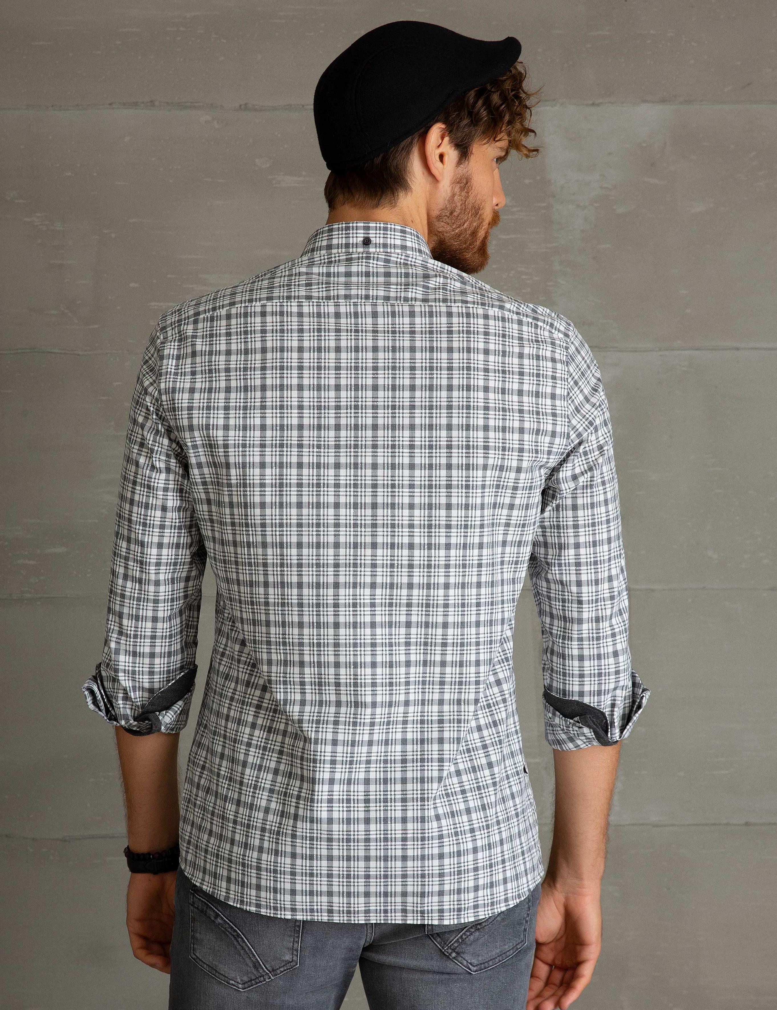 Gri Slim Fit Gömlek