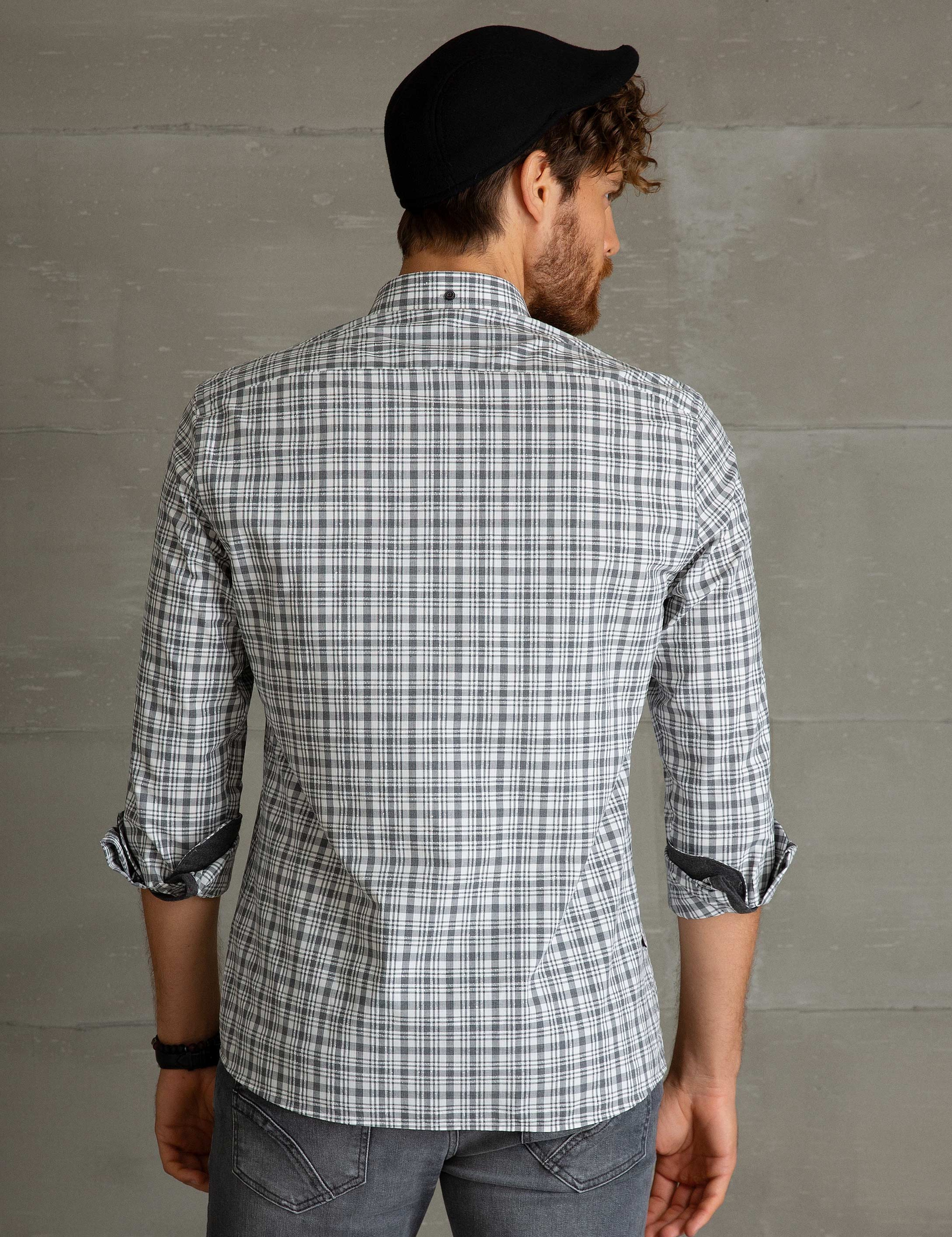 Füme Slim Fit Uzun Kollu Gömlek