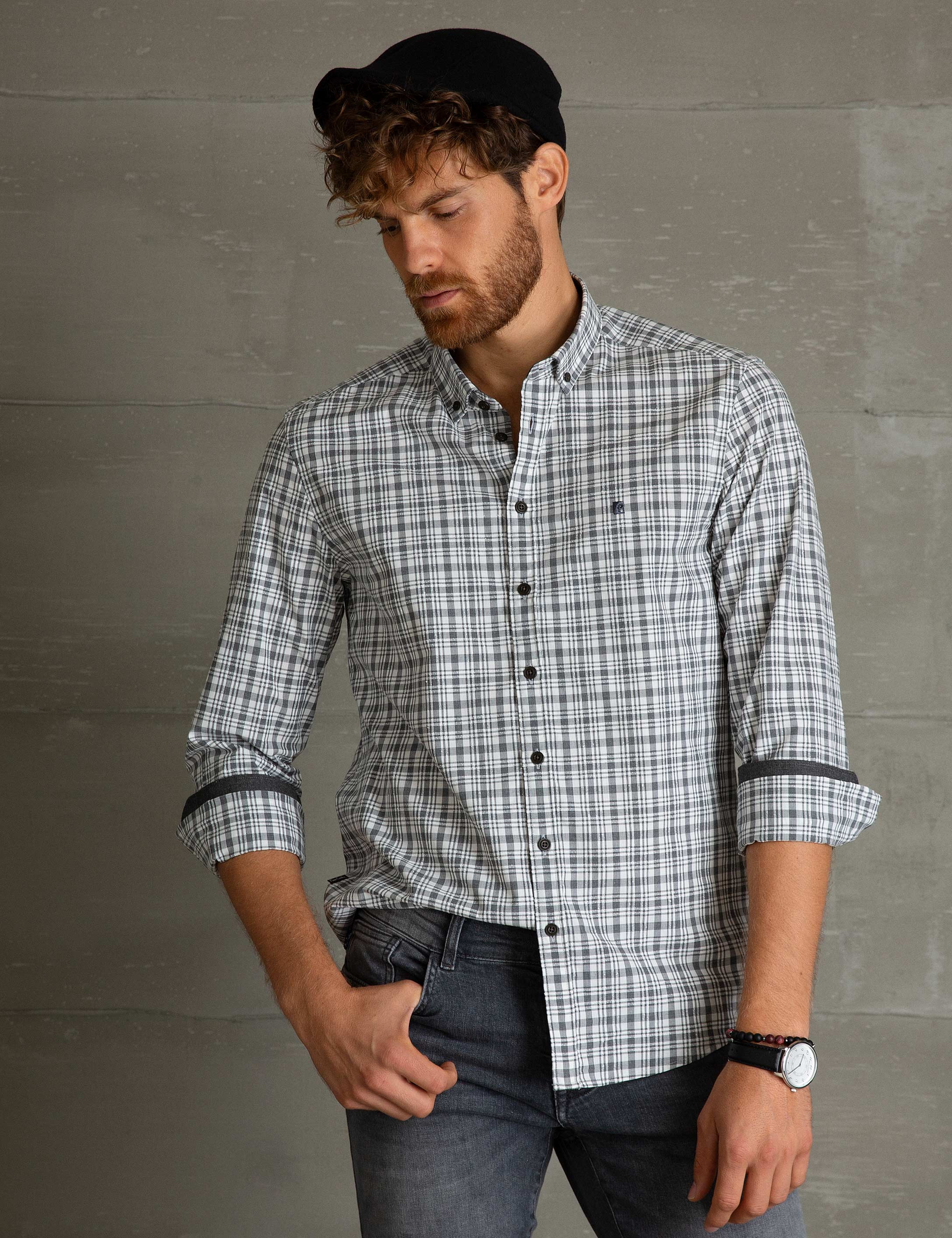 Füme Slim Fit Uzun Kollu Gömlek
