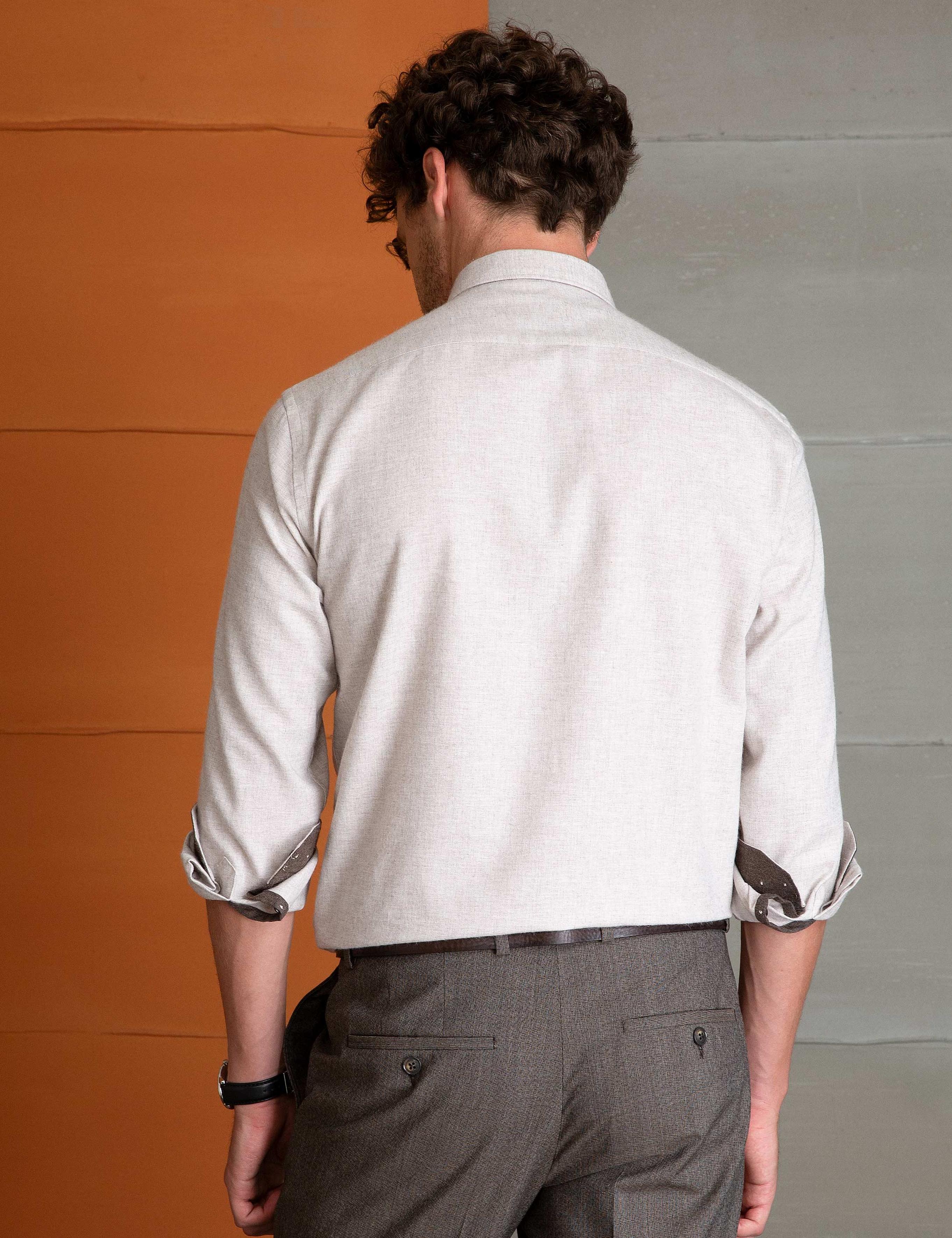 Bej Regular Fit Gömlek